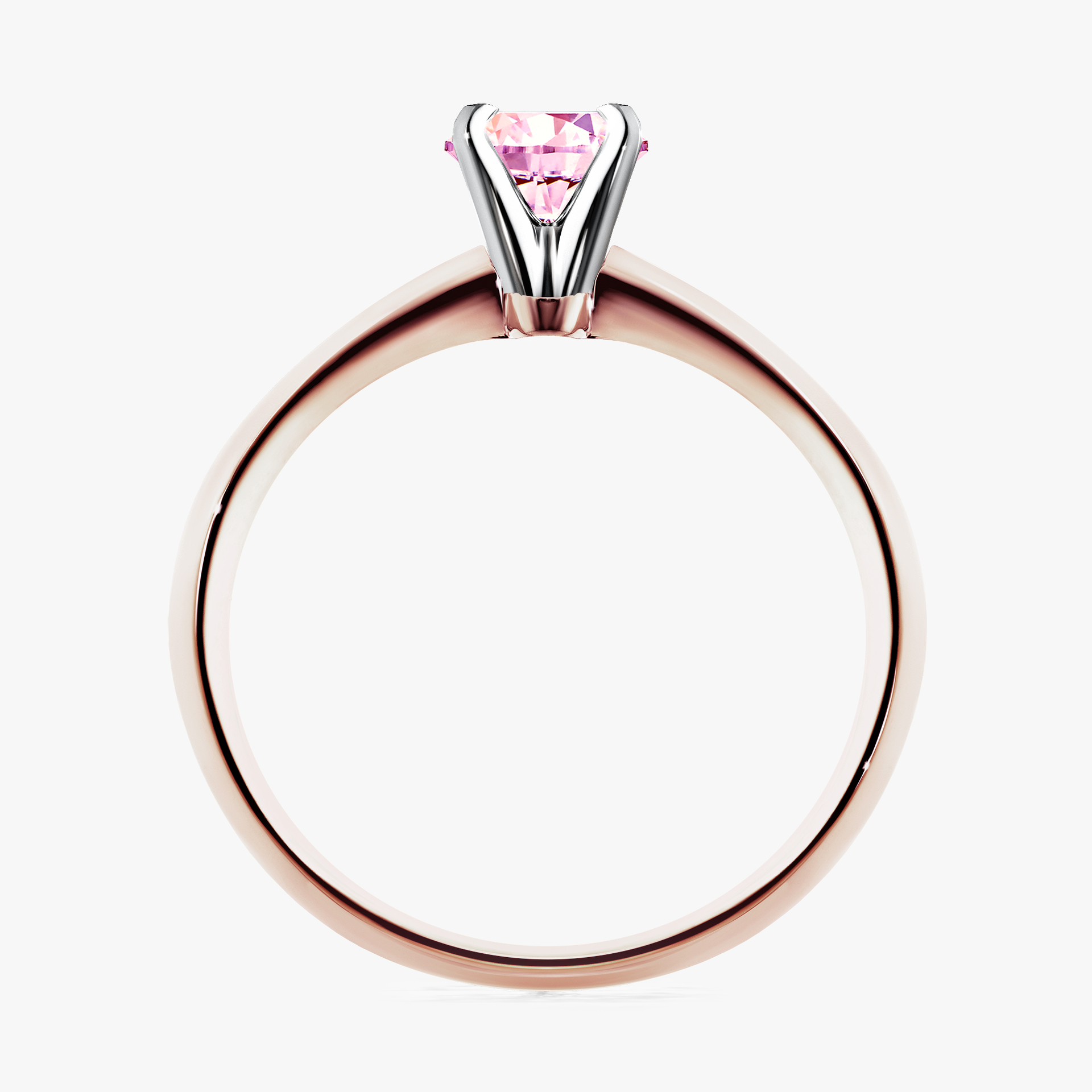 Pierścionek zaręczynowy My Angel z różowego złota z szafirem różowym 0,25ct