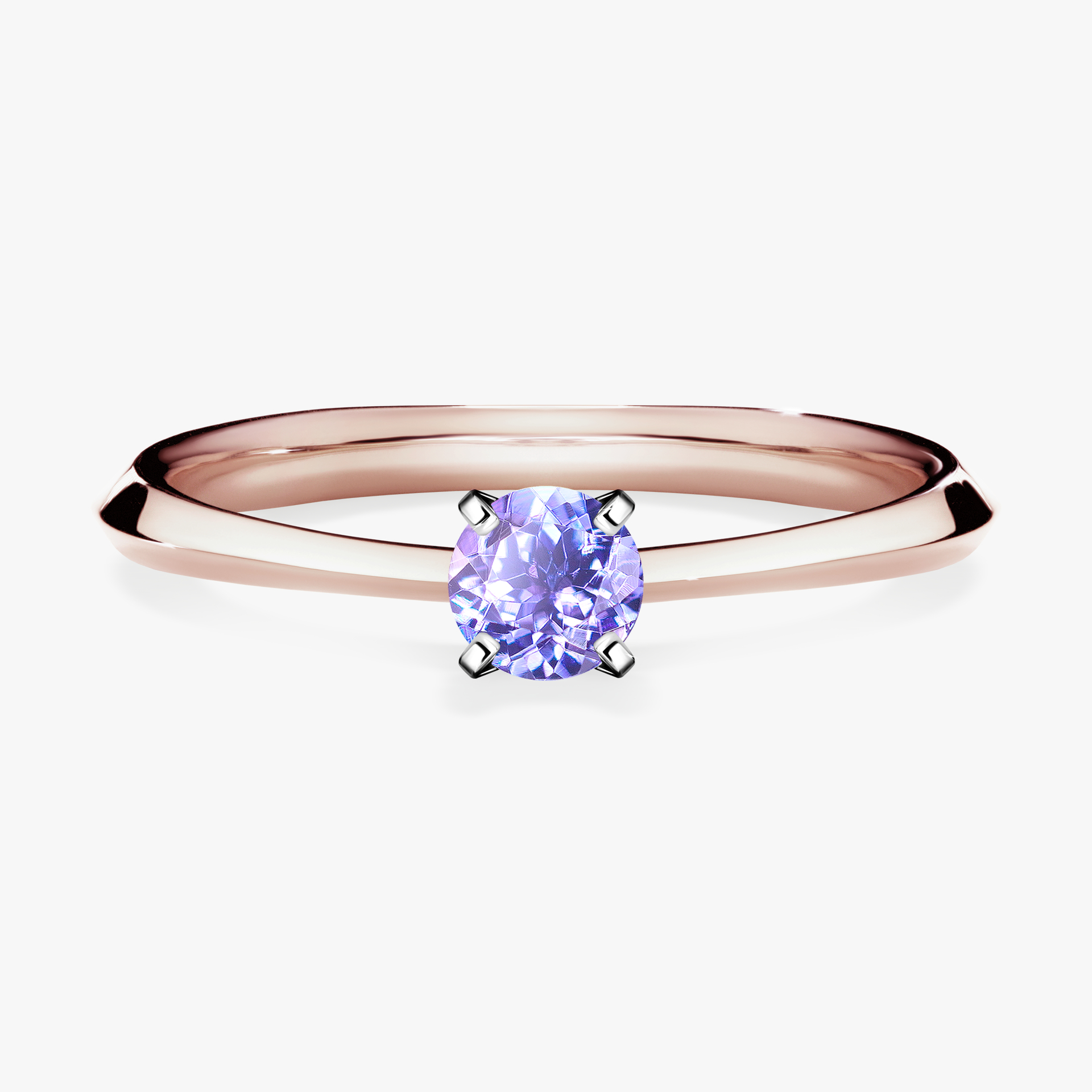 Pierścionek zaręczynowy My Angel z różowego złota z tanzanitem 0,25ct