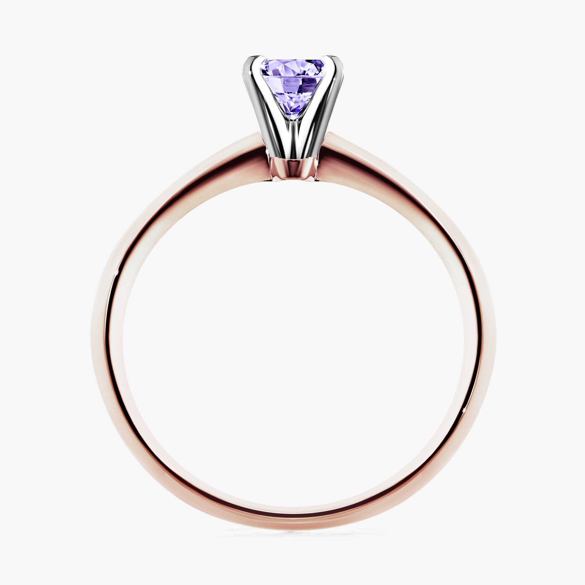 Pierścionek zaręczynowy My Angel z różowego złota z tanzanitem 0,25ct