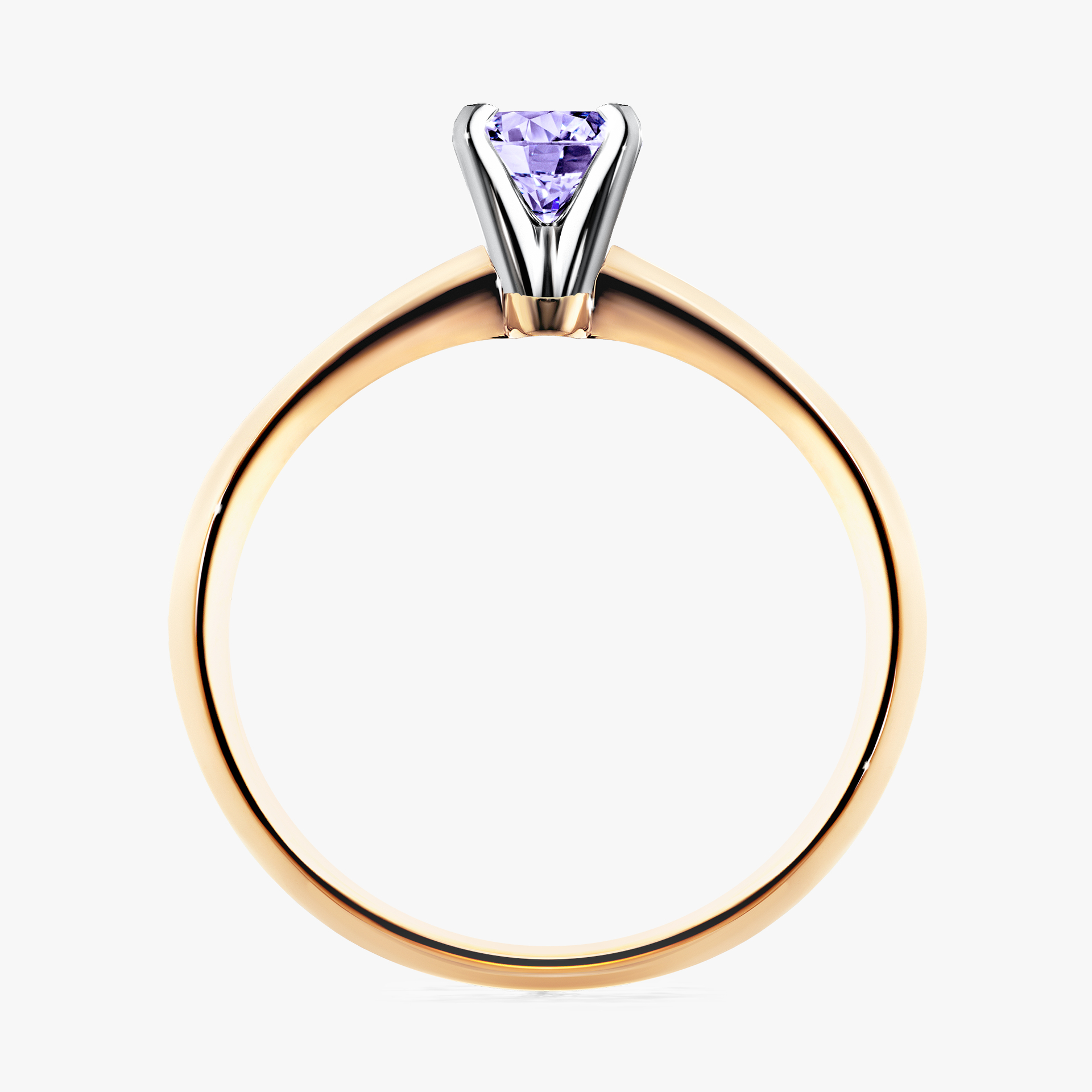 Pierścionek zaręczynowy My Angel z żółtego złota z tanzanitem 0,25ct