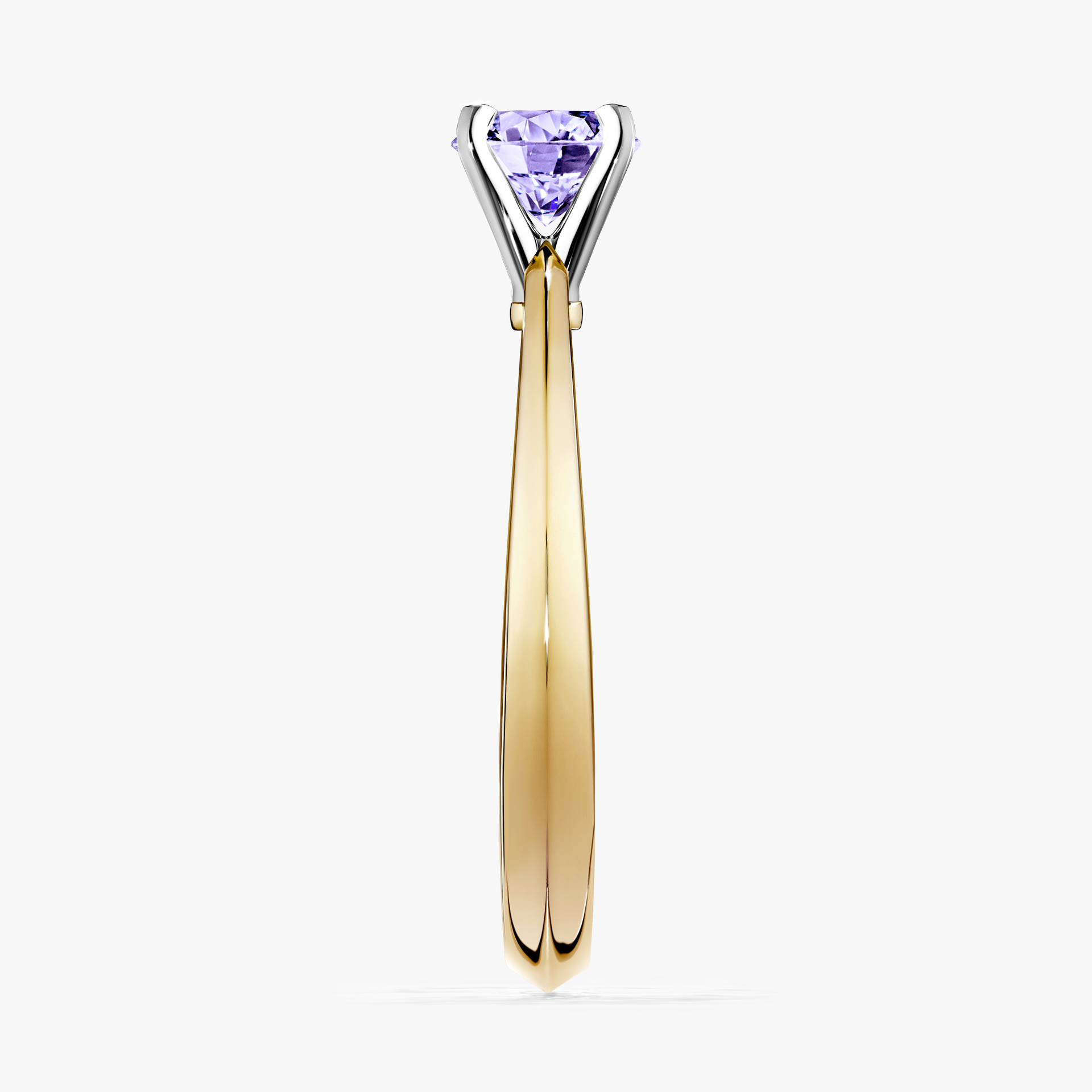 Pierścionek zaręczynowy My Angel z żółtego złota z tanzanitem 0,25ct