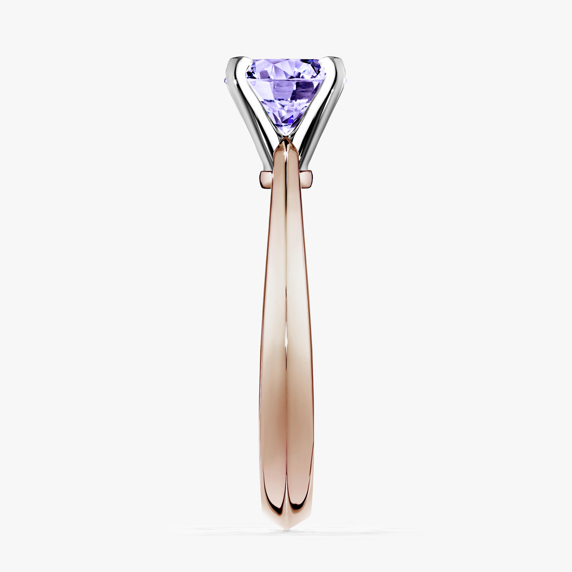 Pierścionek zaręczynowy My Angel z różowego złota z tanzanitem 0,50ct