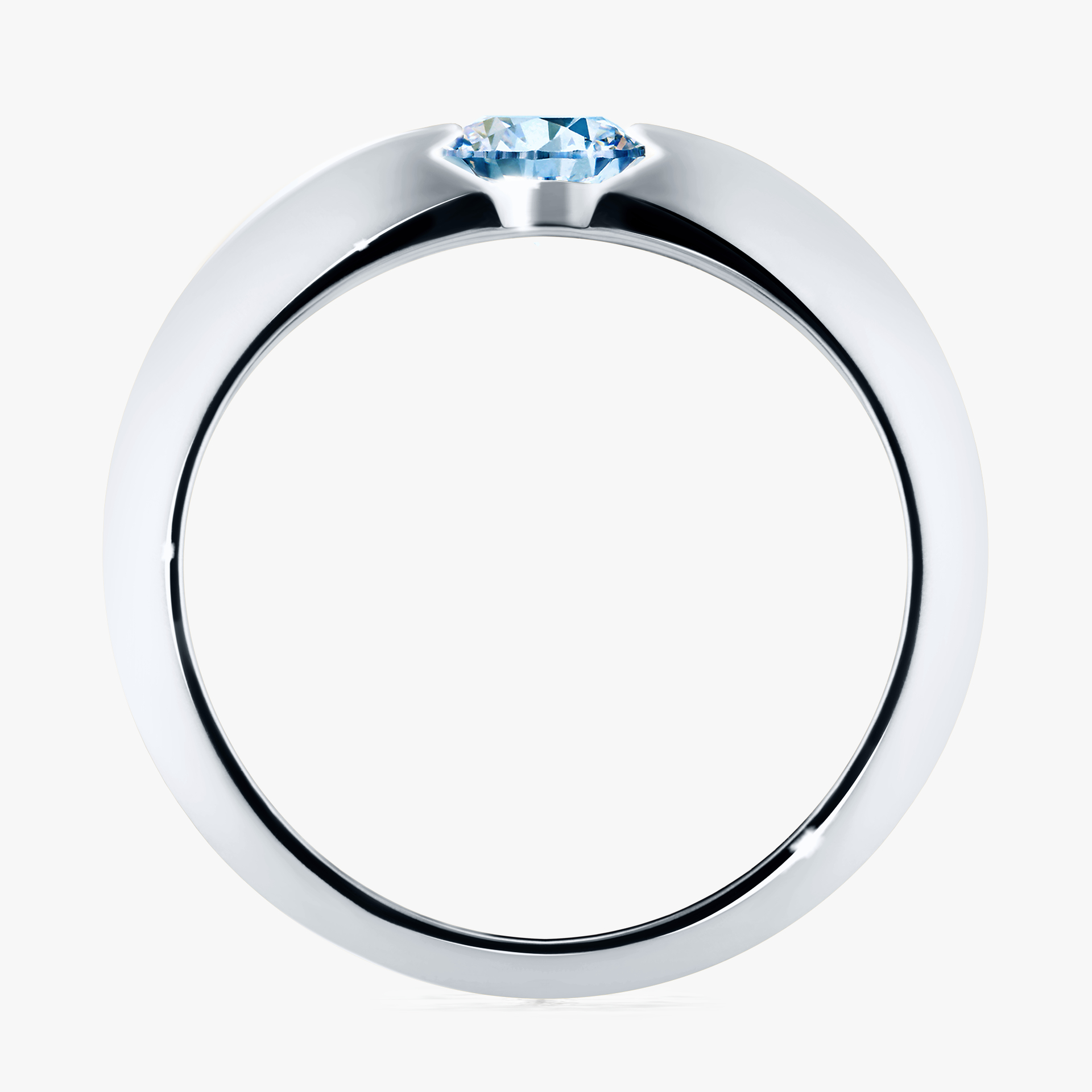 Pierścionek zaręczynowy My Baby z białego złota z akwamarynem 1,00ct