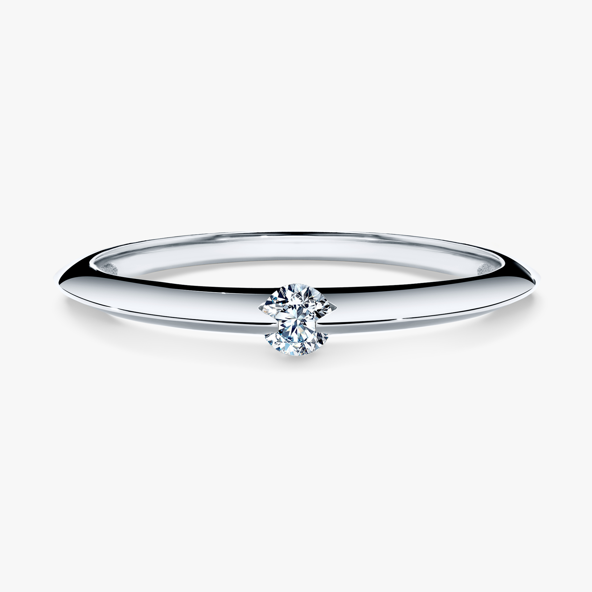 Pierścionek zaręczynowy My Baby z białego złota z diamentem laboratoryjnym 0,25ct