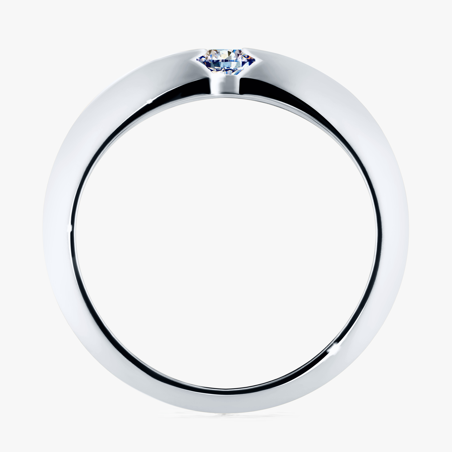 Pierścionek zaręczynowy My Baby z białego złota z diamentem laboratoryjnym 0,25ct