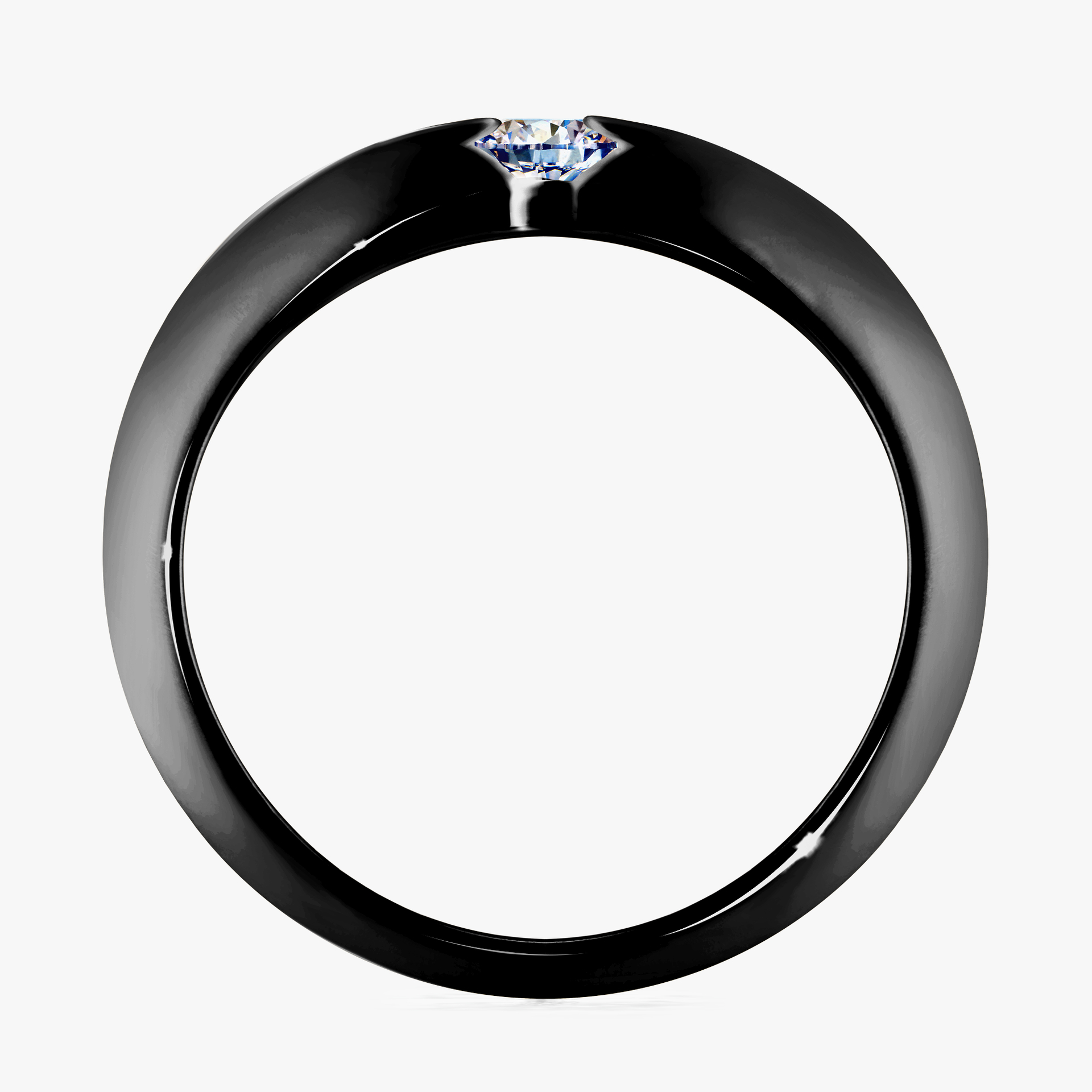 Pierścionek zaręczynowy My Baby z czarnego złota z diamentem laboratoryjnym 0,25ct