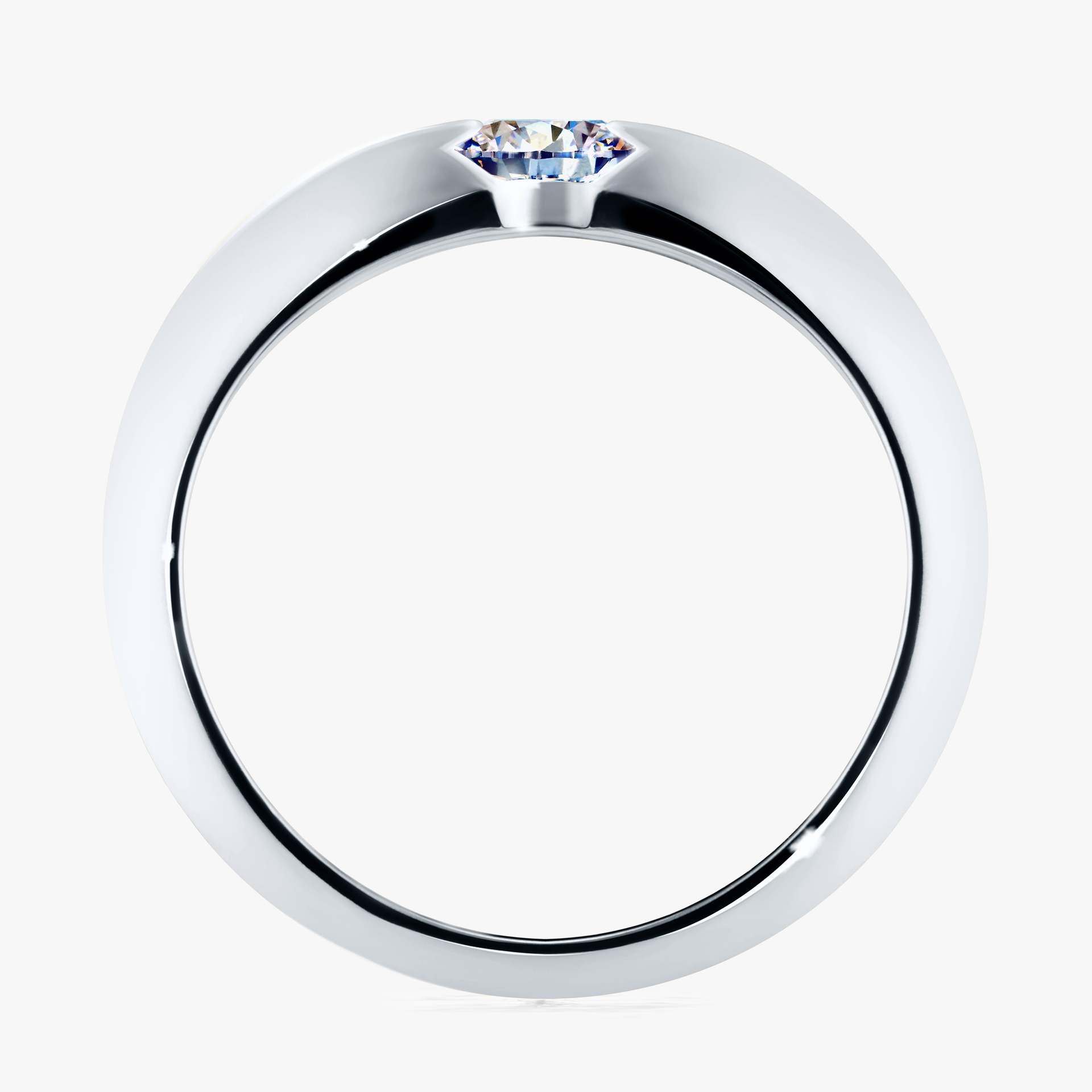 Pierścionek zaręczynowy My Baby z białego złota z diamentem laboratoryjnym 0,50ct