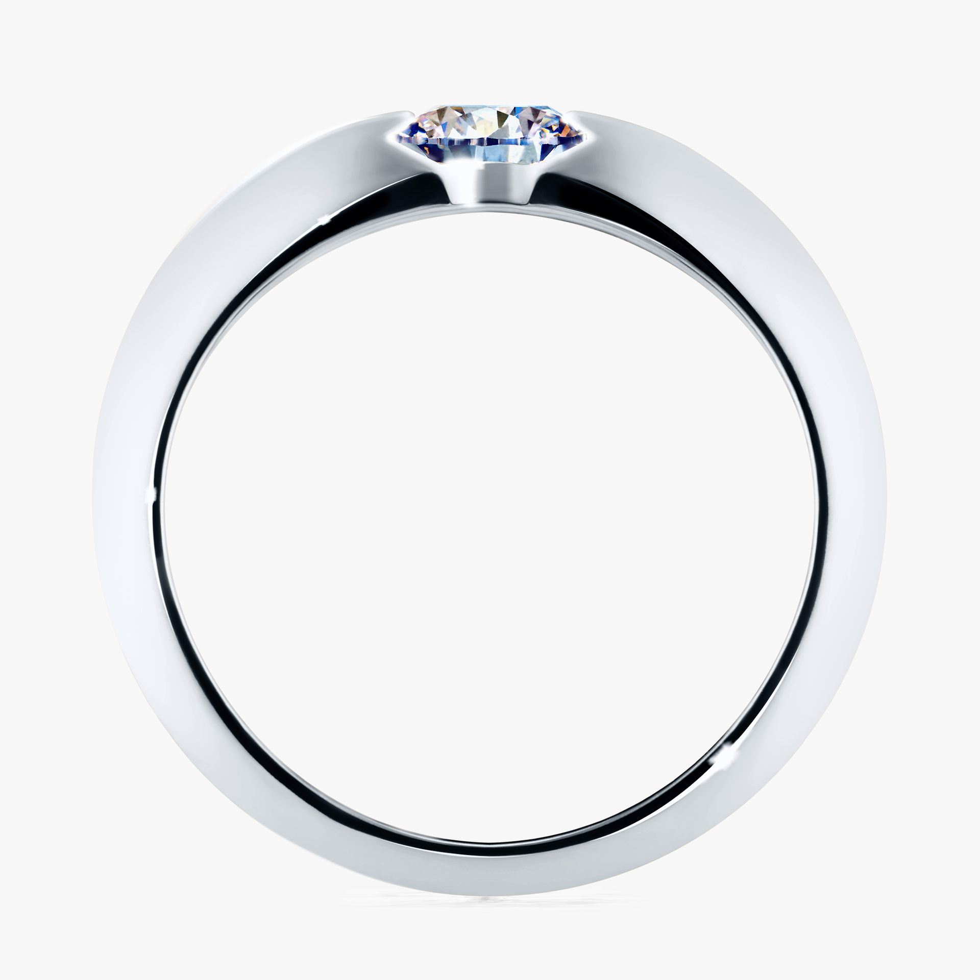 Pierścionek zaręczynowy My Baby z białego złota z diamentem naturalnym 1,00ct