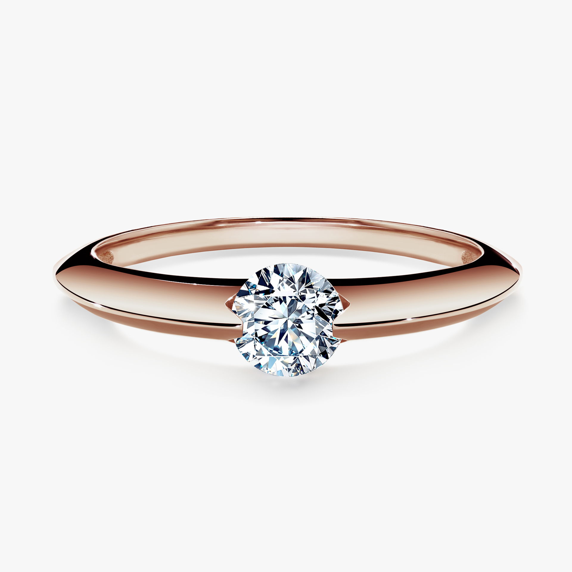 Pierścionek zaręczynowy My Baby z różowego złota z diamentem naturalnym 1,00ct