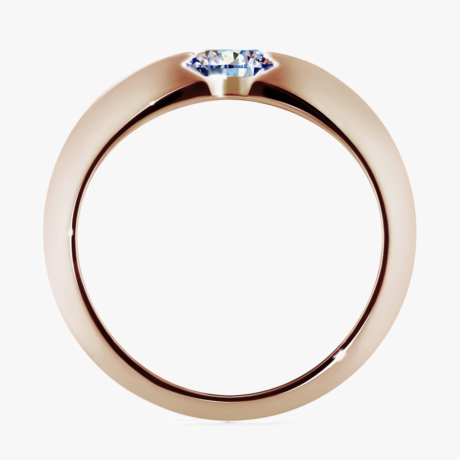 Pierścionek zaręczynowy My Baby z różowego złota z diamentem naturalnym 1,00ct