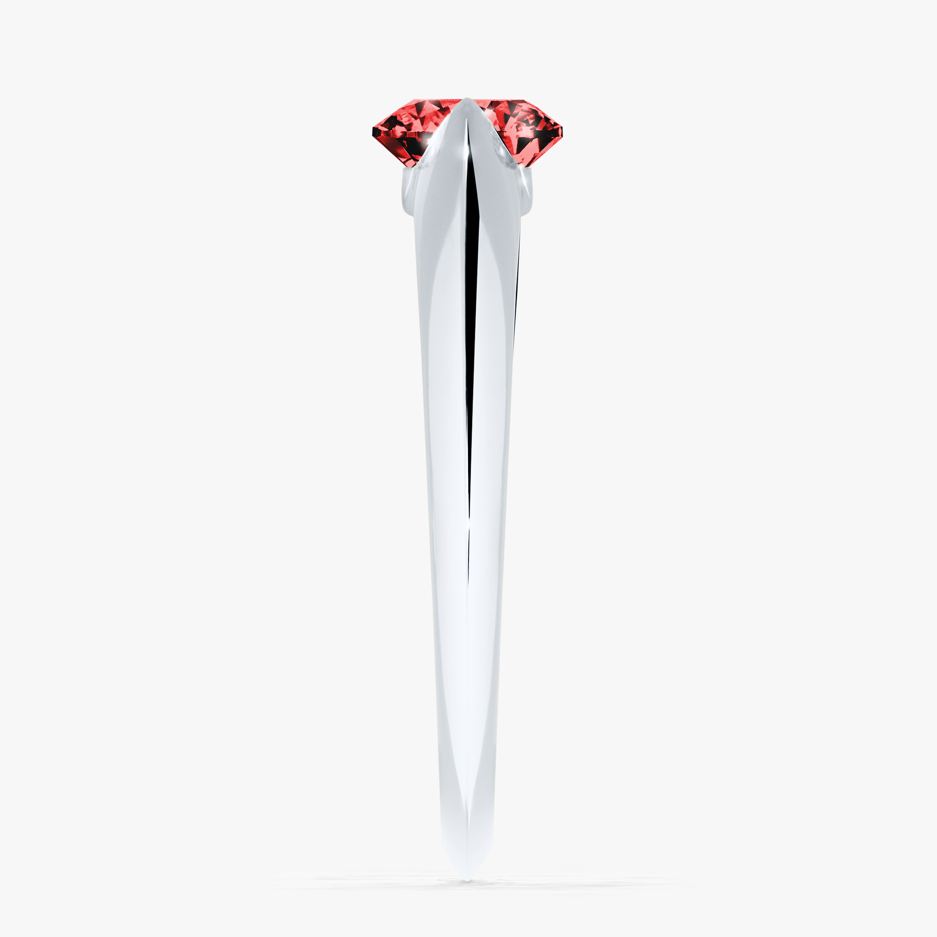 Pierścionek zaręczynowy My Baby z białego złota z czerwonym diamentem 1,00ct