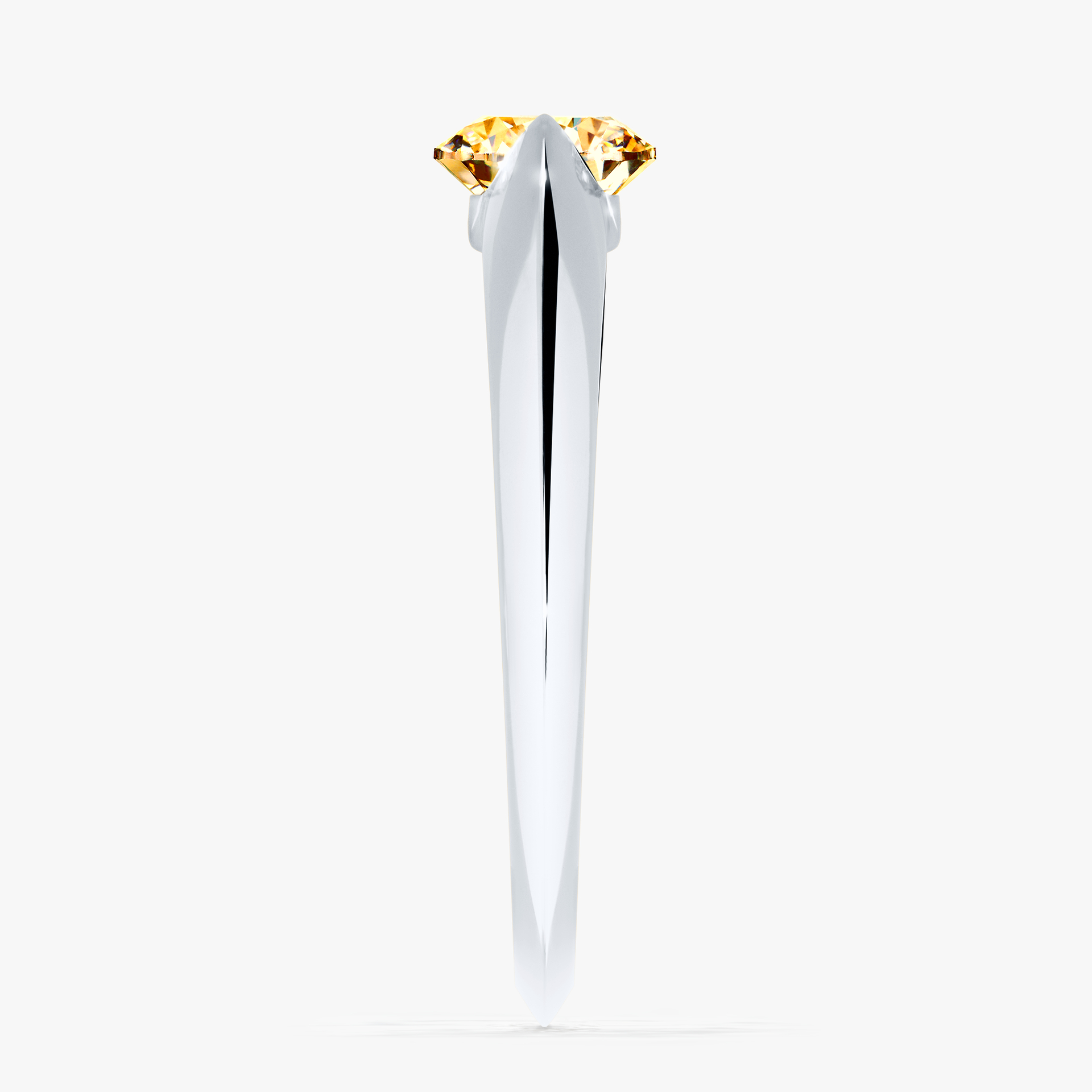 Pierścionek zaręczynowy My Baby z białego złota z żółtym diamentem 1,00ct
