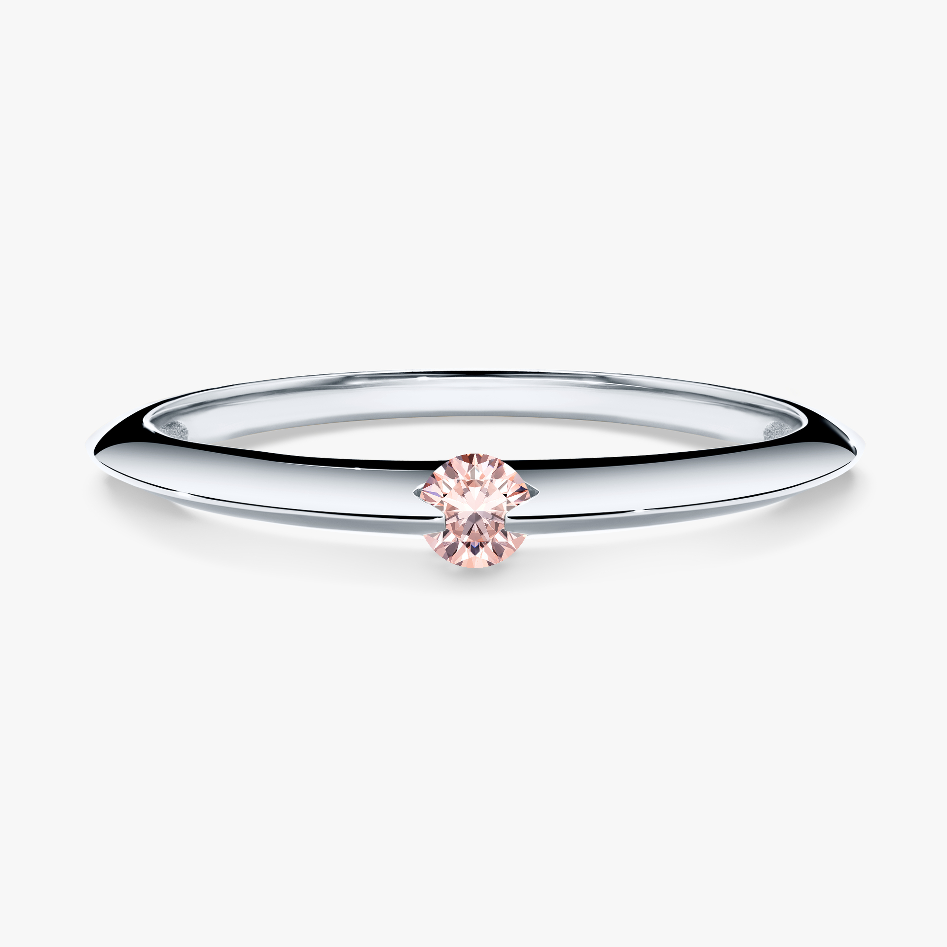 Pierścionek zaręczynowy My Baby z białego złota z morganitem 0,25ct