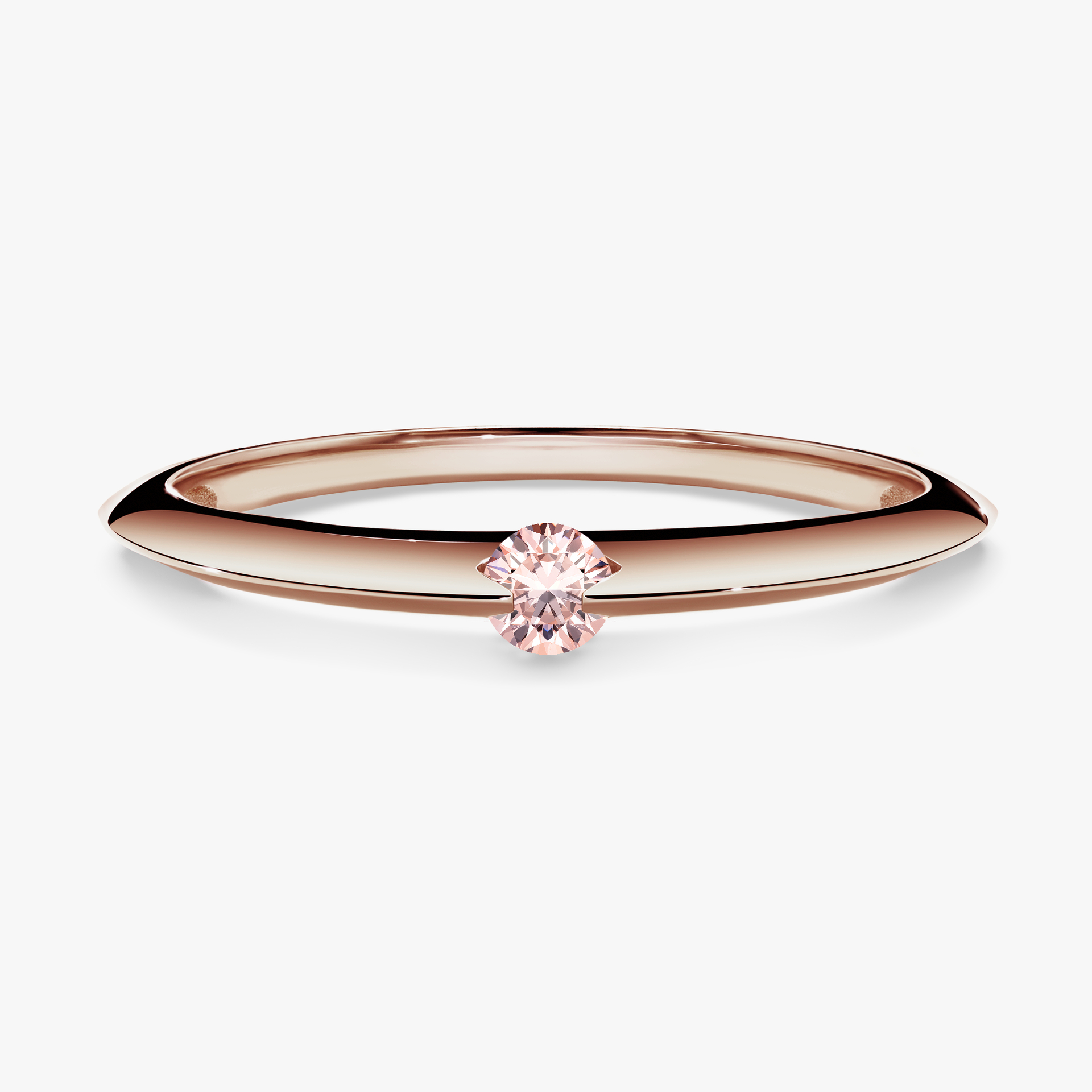 Pierścionek zaręczynowy My Baby z różowego złota z morganitem 0,25ct
