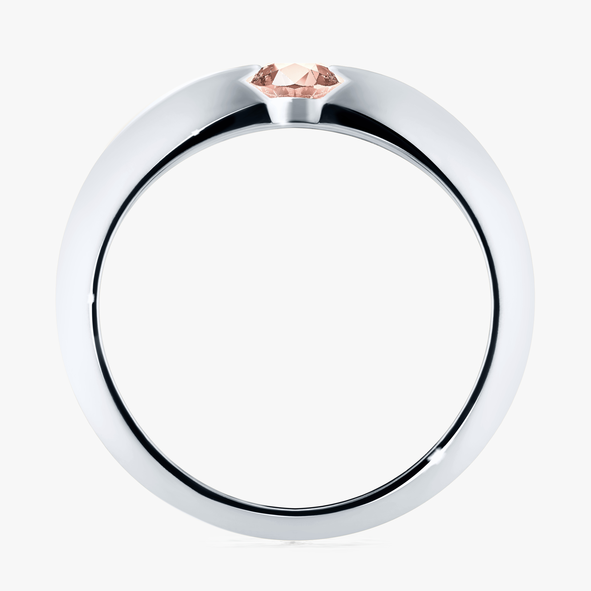 Pierścionek zaręczynowy My Baby z białego złota z morganitem 0,50ct