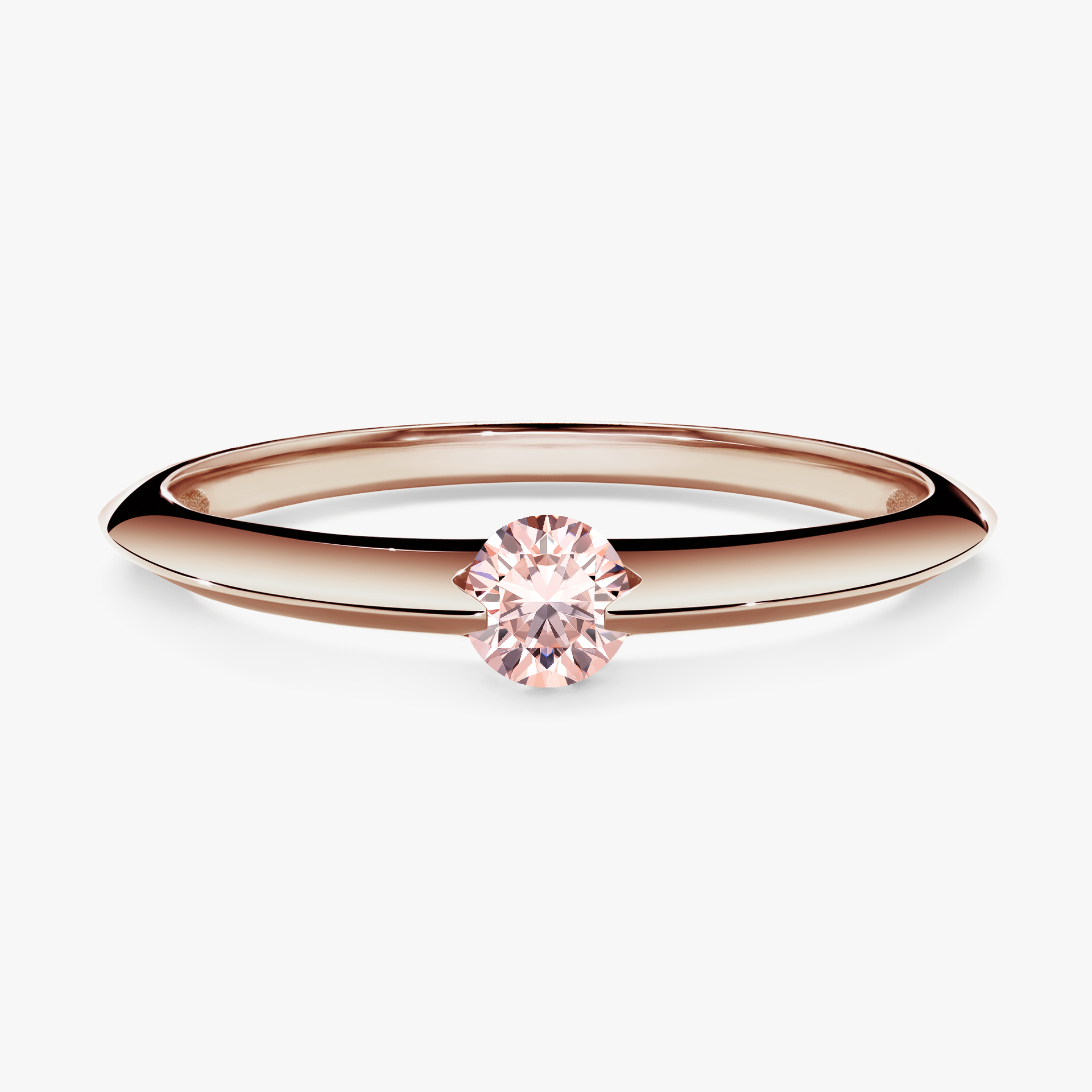 Pierścionek zaręczynowy My Baby z różowego złota z morganitem 0,50ct