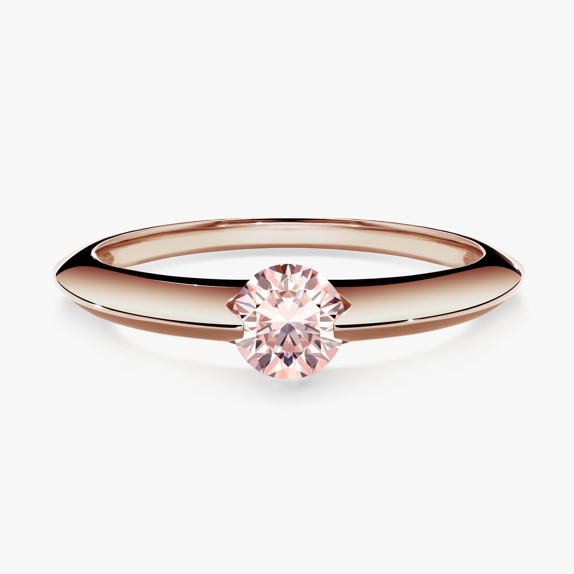 Pierścionek zaręczynowy My Baby z różowego złota z morganitem 1,00ct