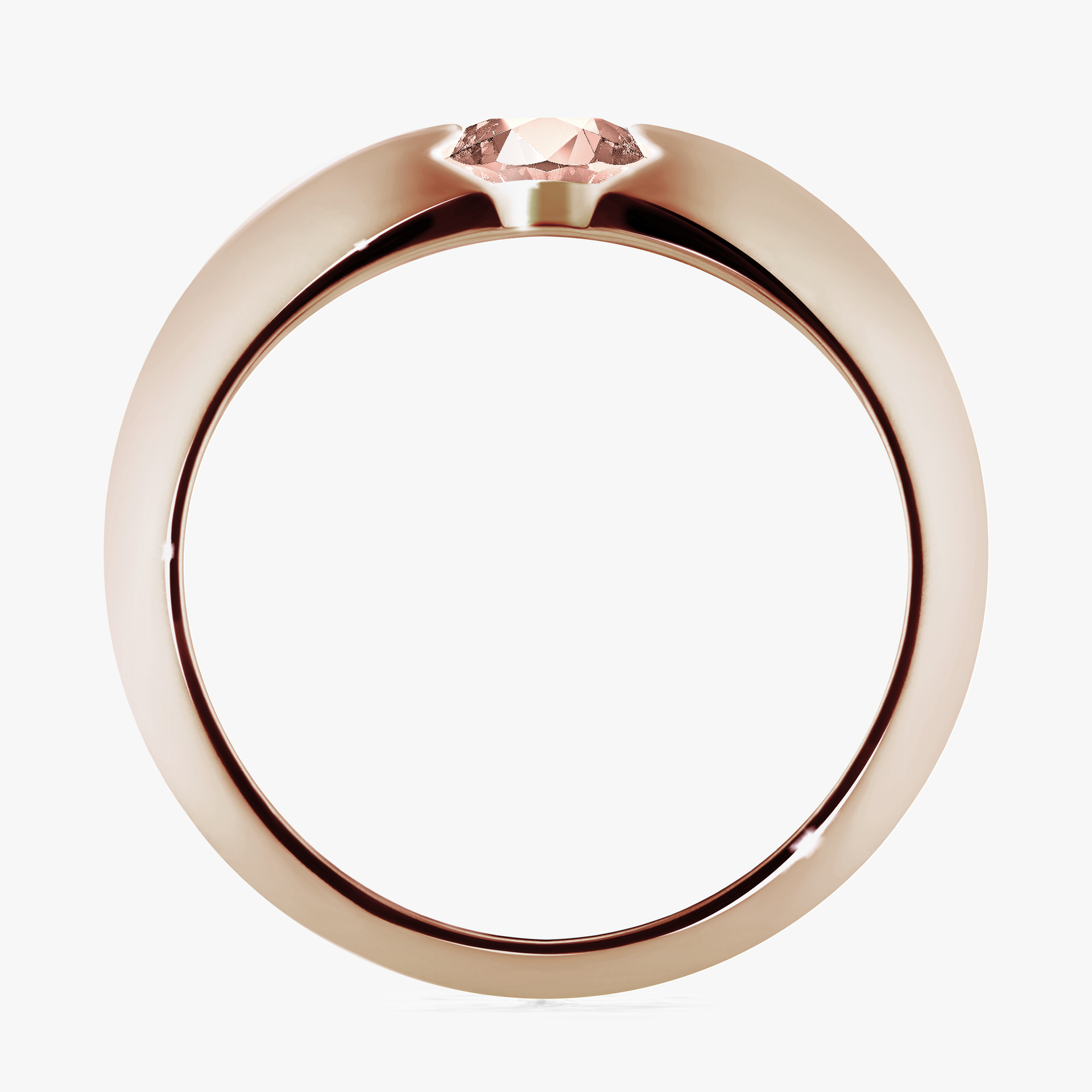 Pierścionek zaręczynowy My Baby z różowego złota z morganitem 1,00ct