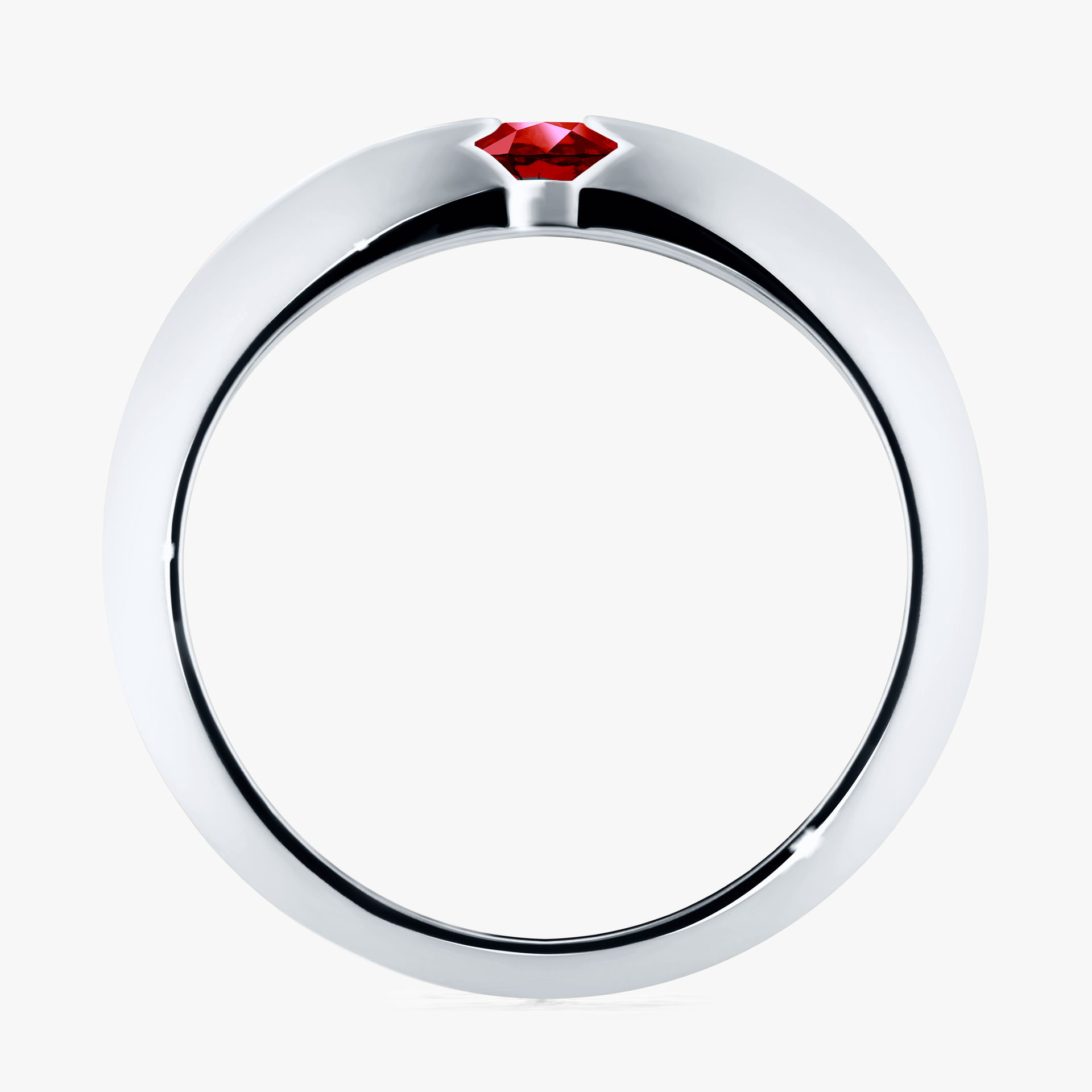 Pierścionek zaręczynowy My Baby z białego złota z rubinem 0,25ct