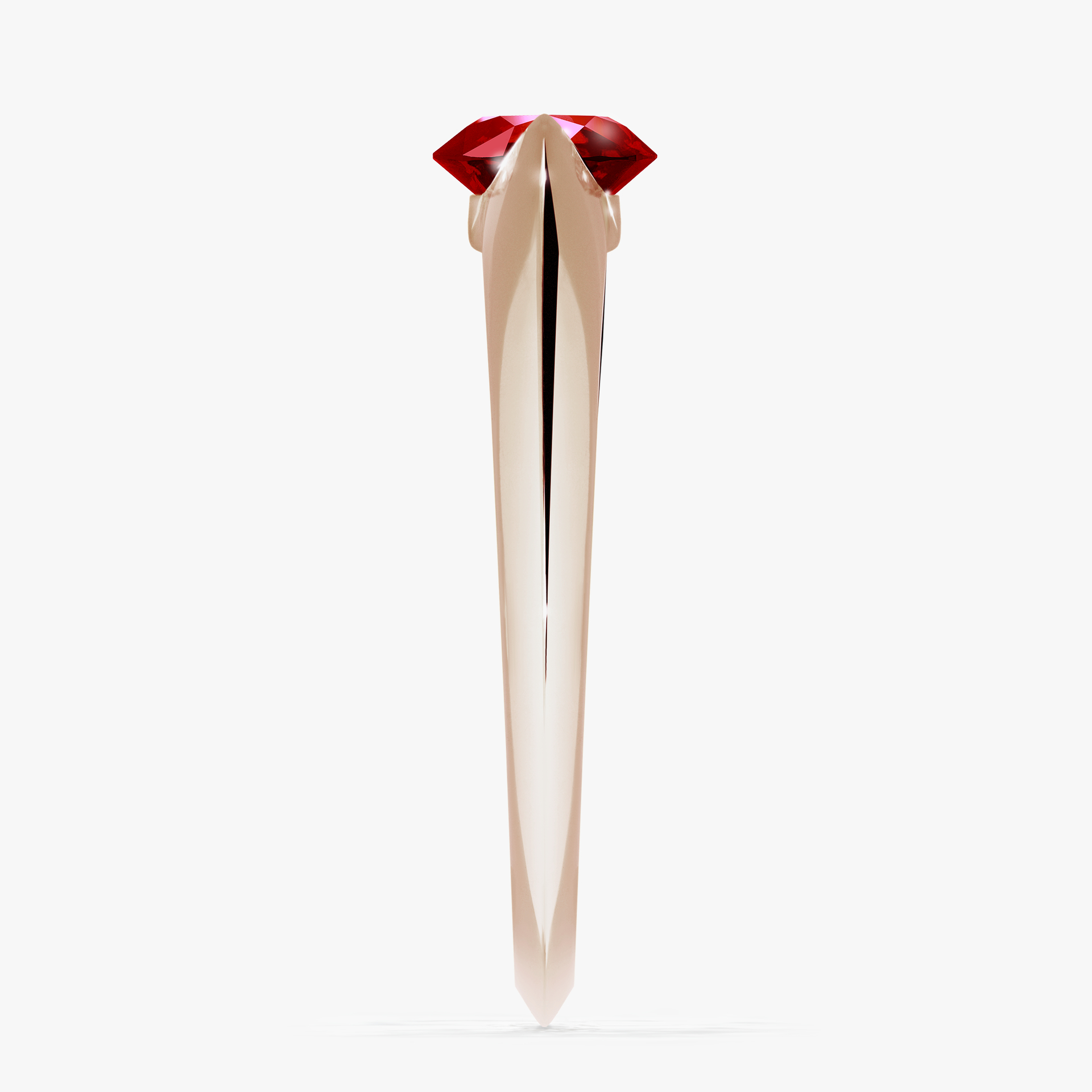 Pierścionek zaręczynowy My Baby z różowego złota z rubinem 1,00ct