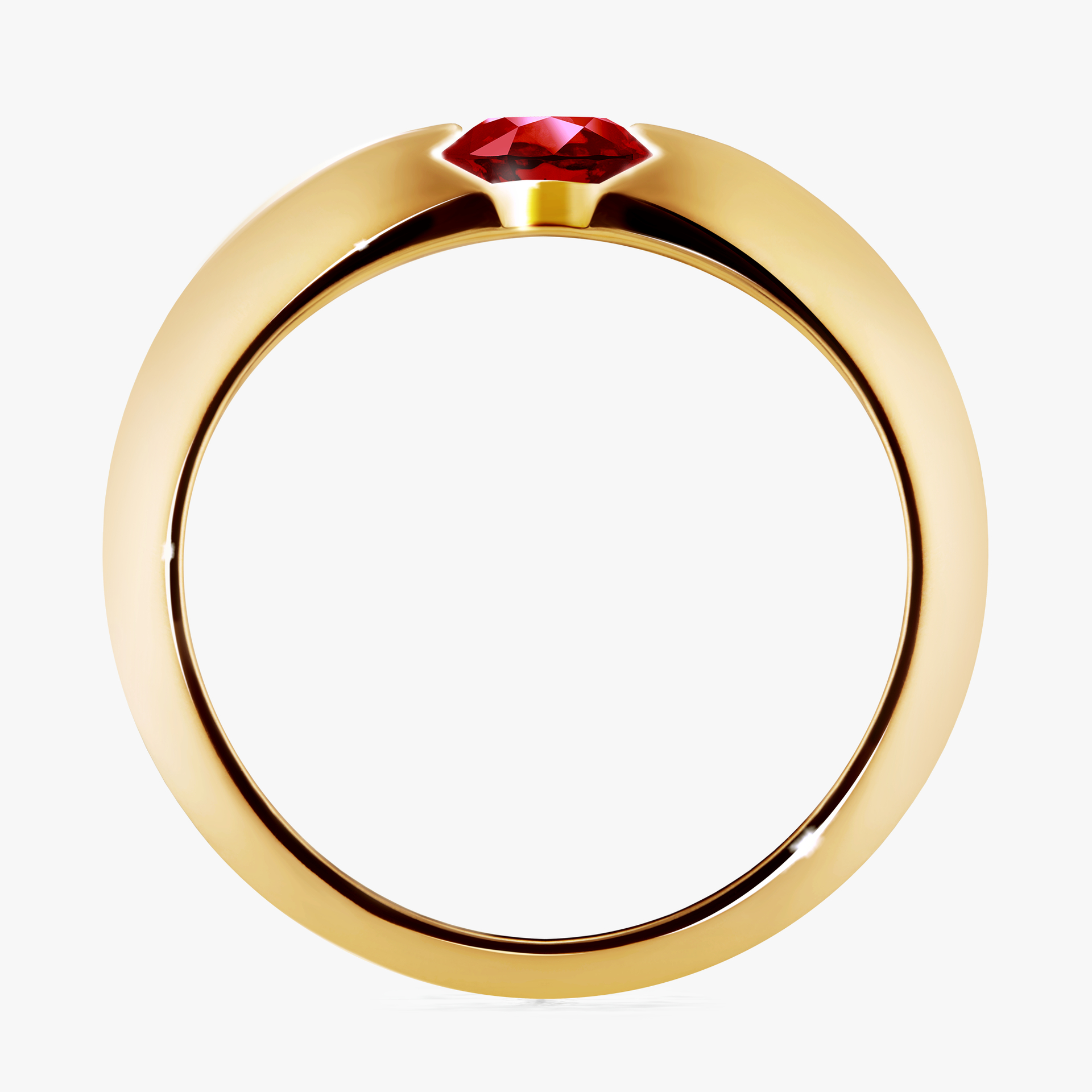 Pierścionek zaręczynowy My Baby z żółtego złota z rubinem 1,00ct