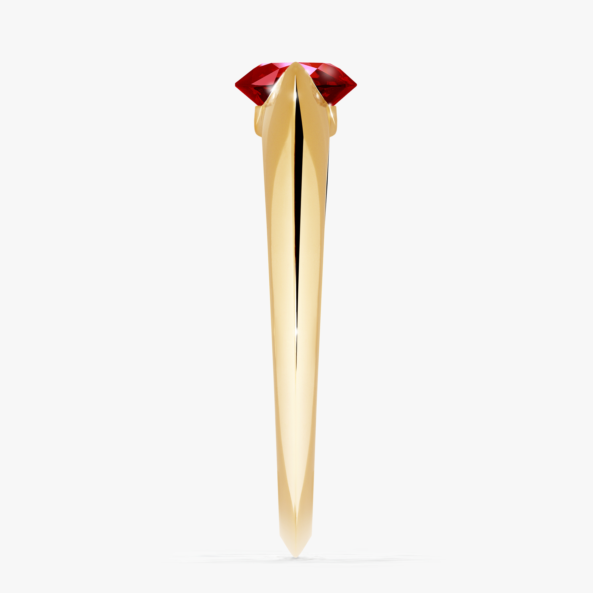 Pierścionek zaręczynowy My Baby z żółtego złota z rubinem 1,00ct