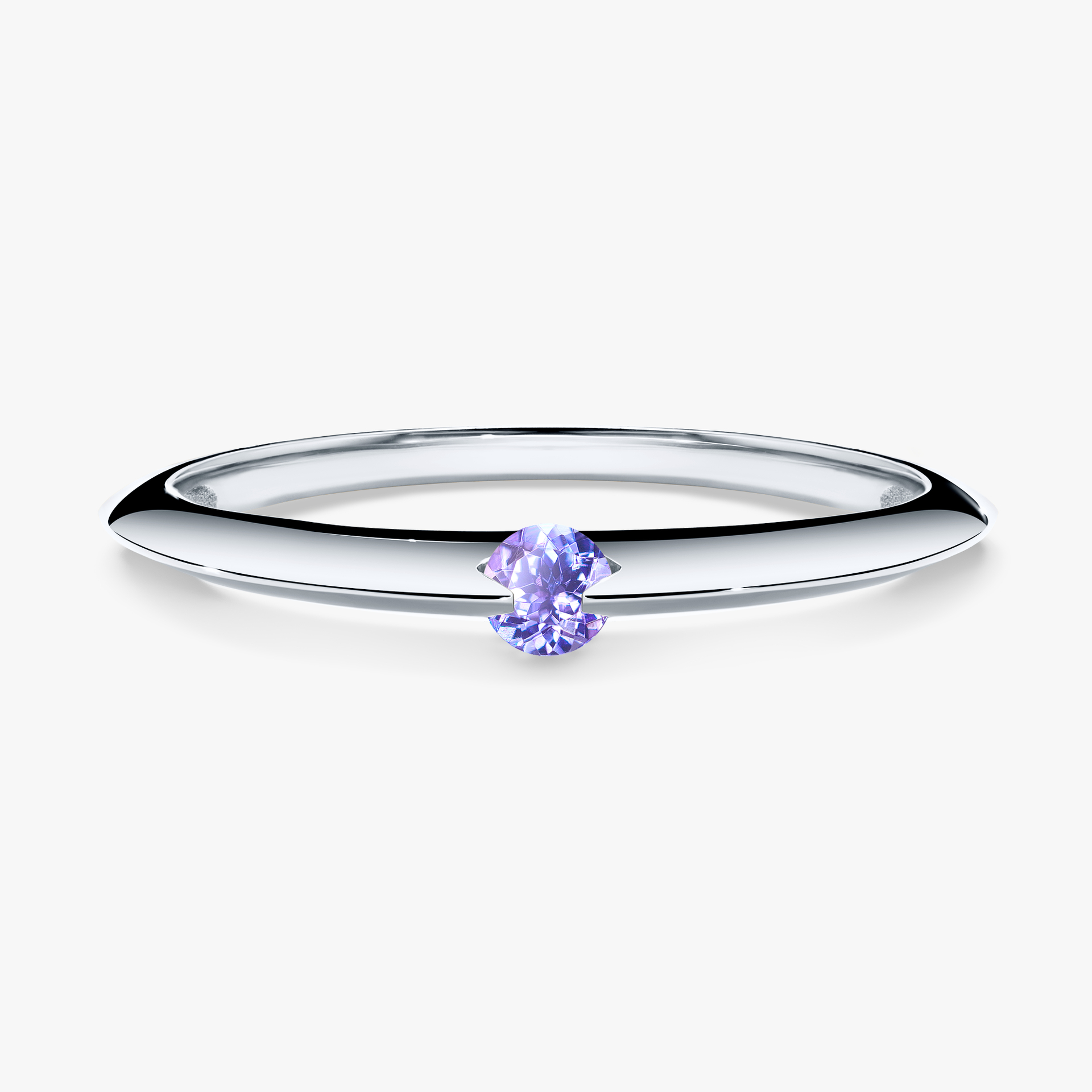 Pierścionek zaręczynowy My Baby z białego złota z tanzanitem 0,25ct