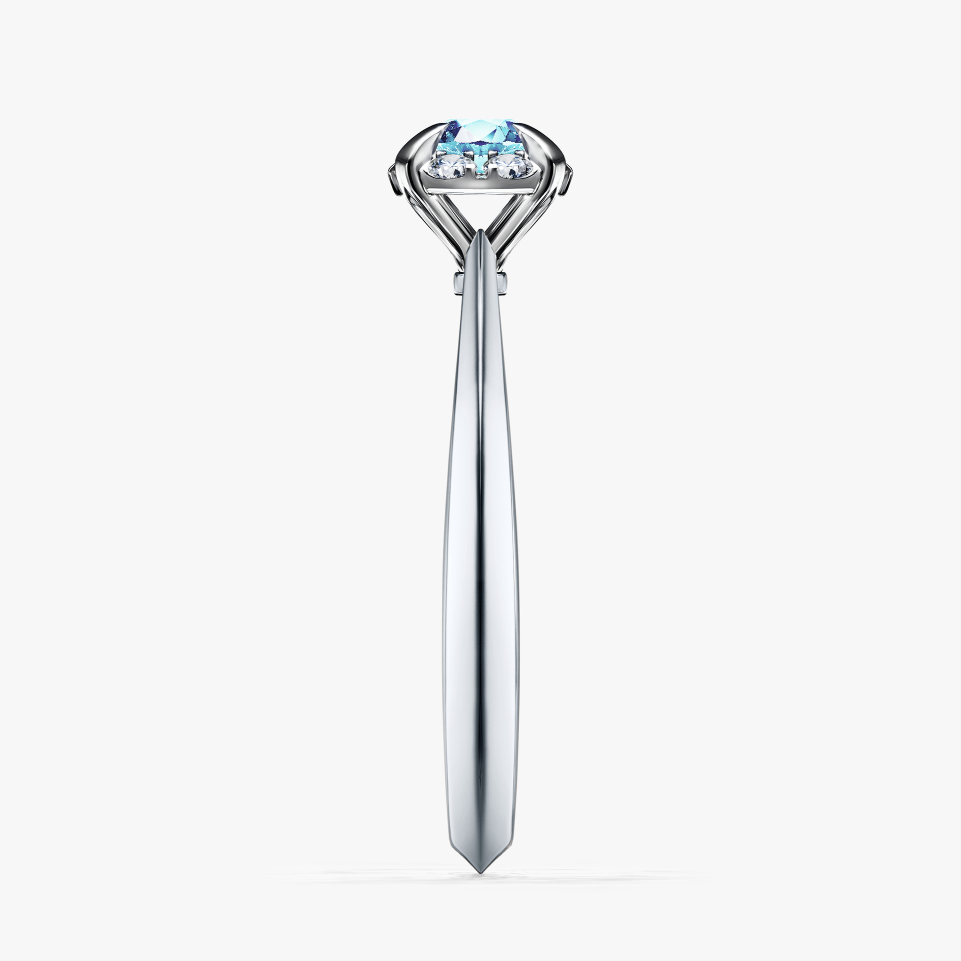 Pierścionek zaręczynowy My Beauty z białego złota z akwamarynem 0,33ct