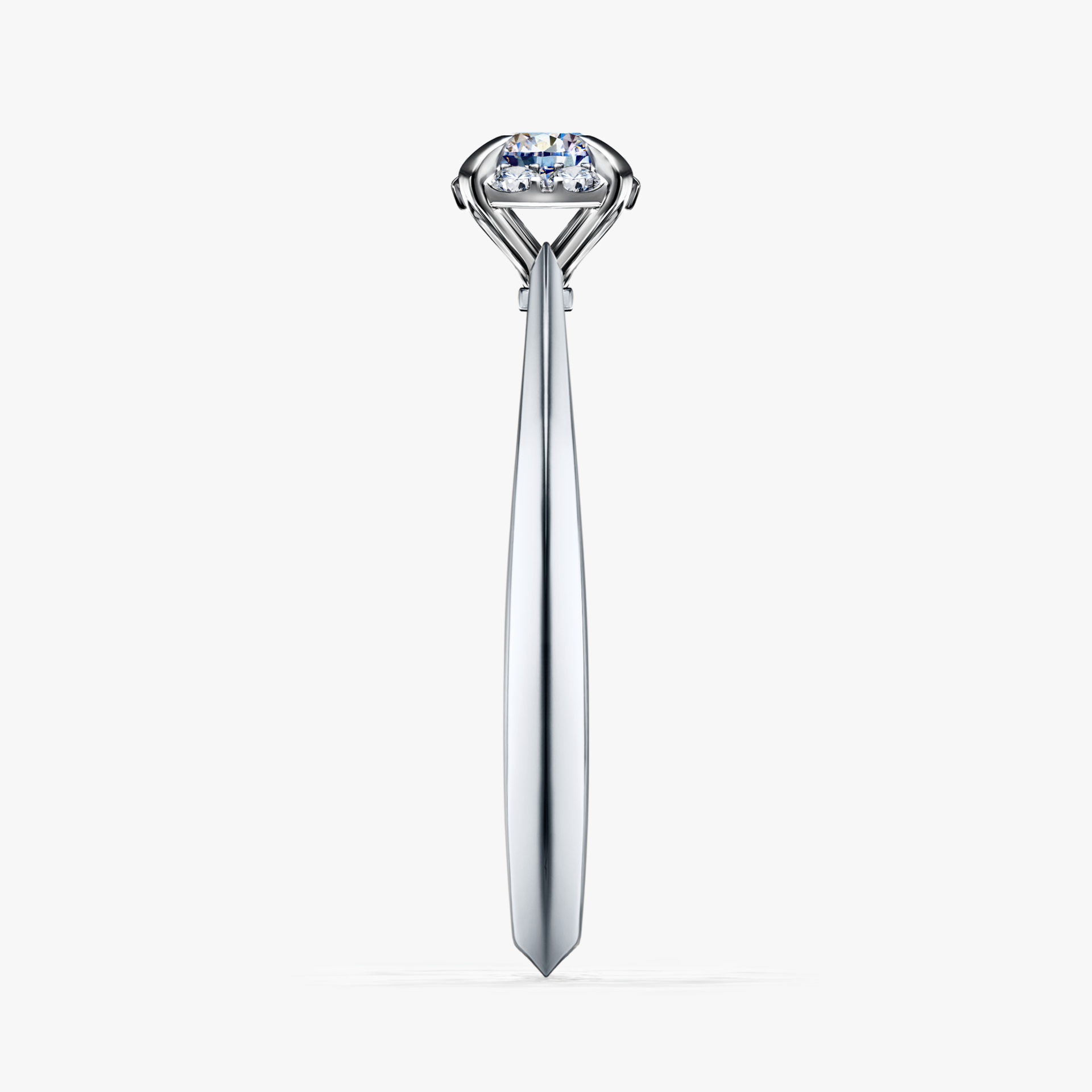 Pierścionek zaręczynowy My Beauty z białego złota z diamentem laboratoryjnym 0,14ct