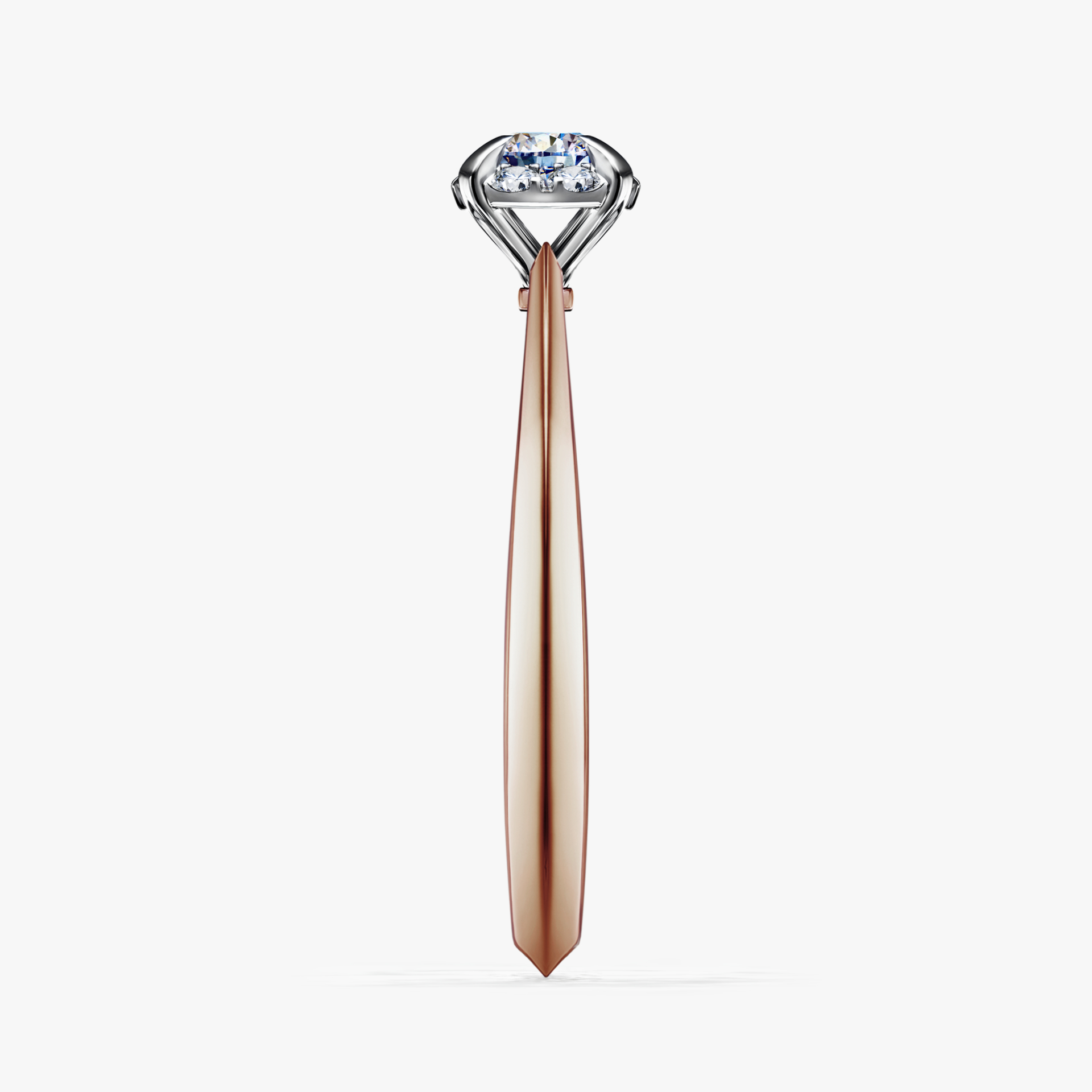 Pierścionek zaręczynowy My Beauty z różowego złota z diamentem laboratoryjnym 0,14ct