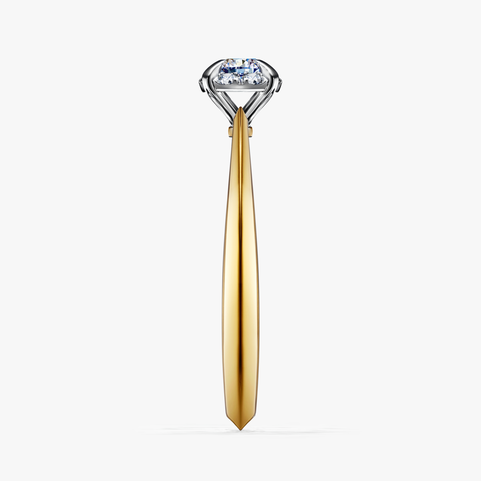 Pierścionek zaręczynowy My Beauty z żółtego złota z diamentem laboratoryjnym 0,14ct