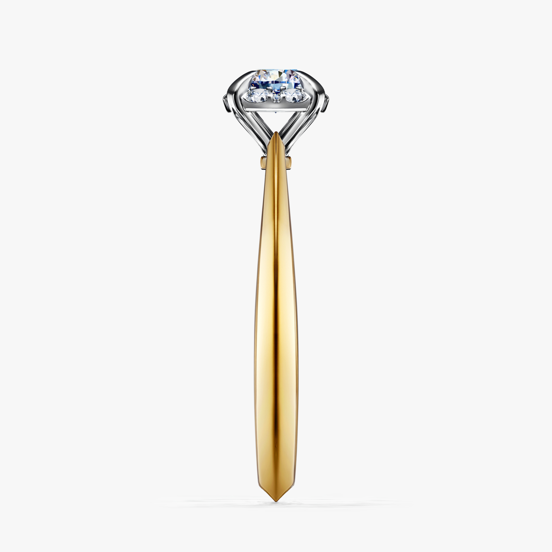Pierścionek zaręczynowy My Beauty z żółtego złota z diamentem laboratoryjnym 0,33ct