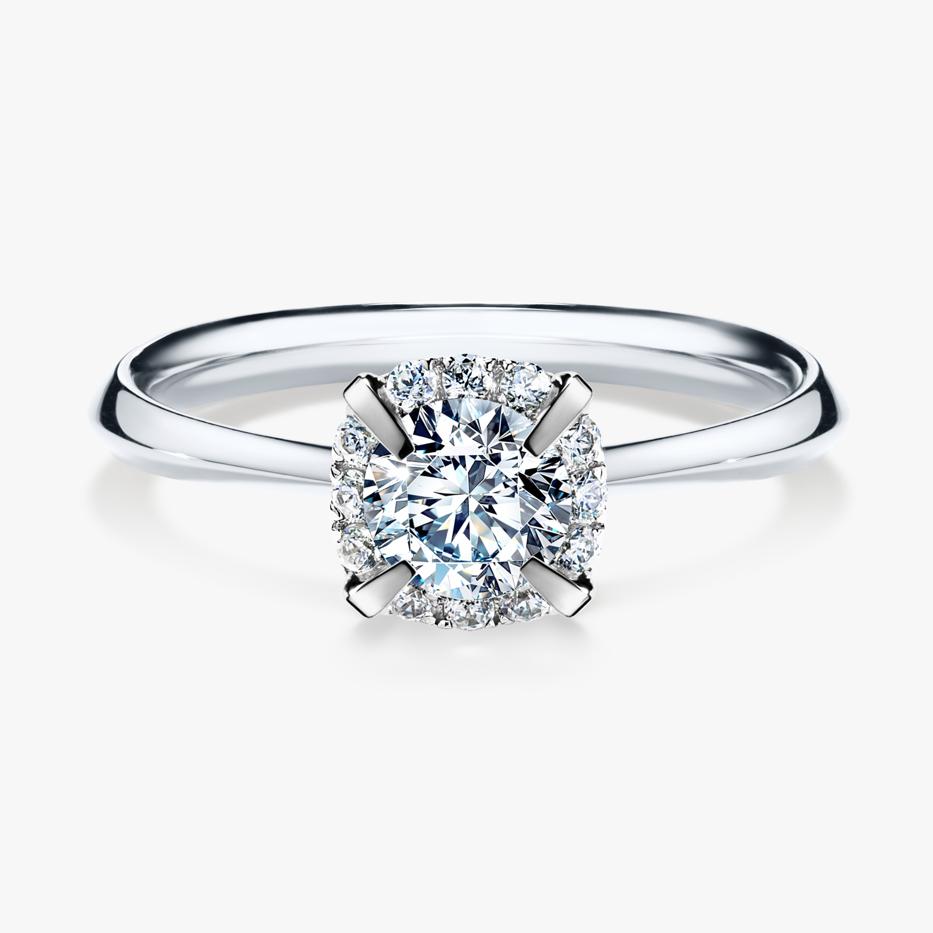 Pierścionek zaręczynowy My Beauty z białego złota z diamentem laboratoryjnym 0,62ct