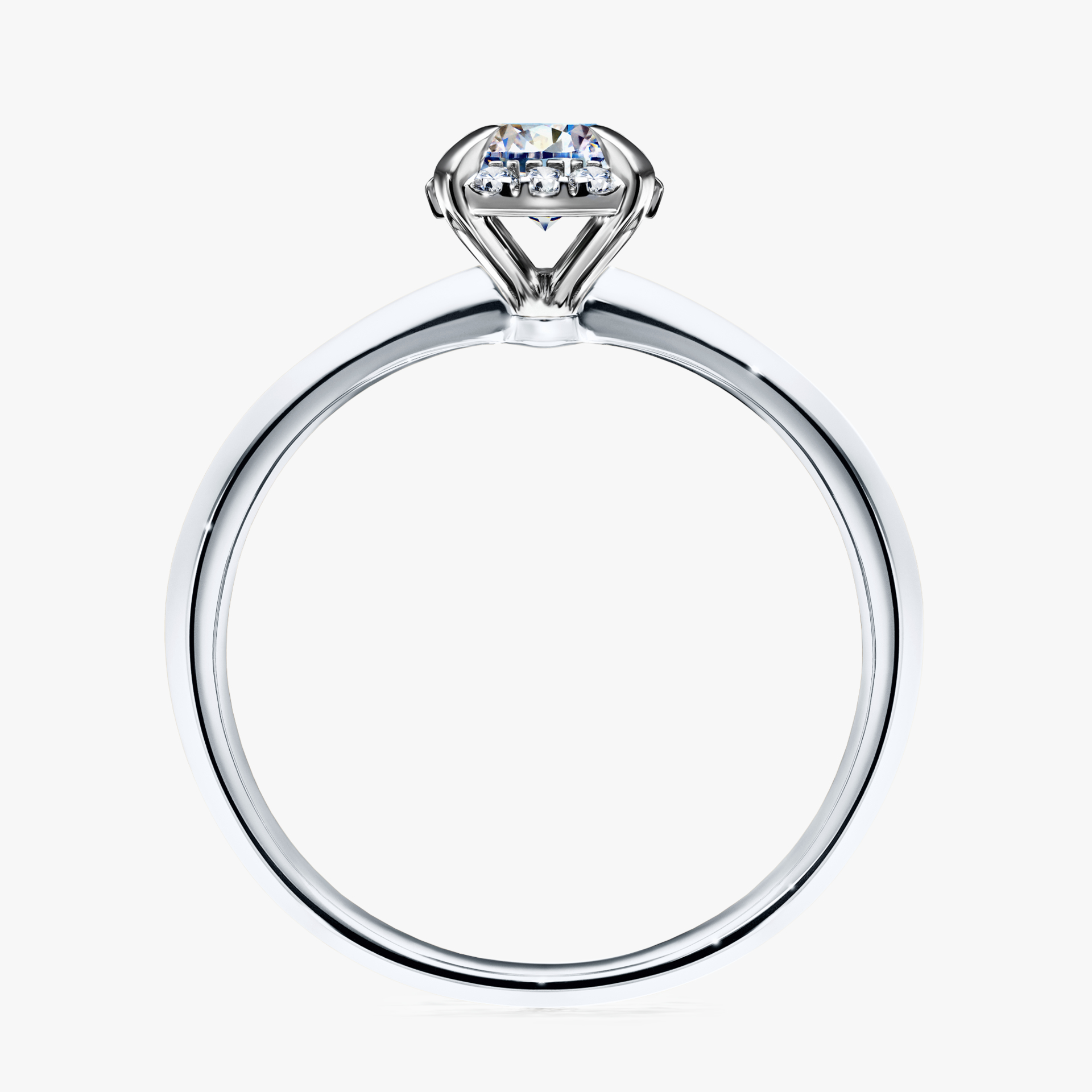 Pierścionek zaręczynowy My Beauty z białego złota z diamentem laboratoryjnym 0,62ct