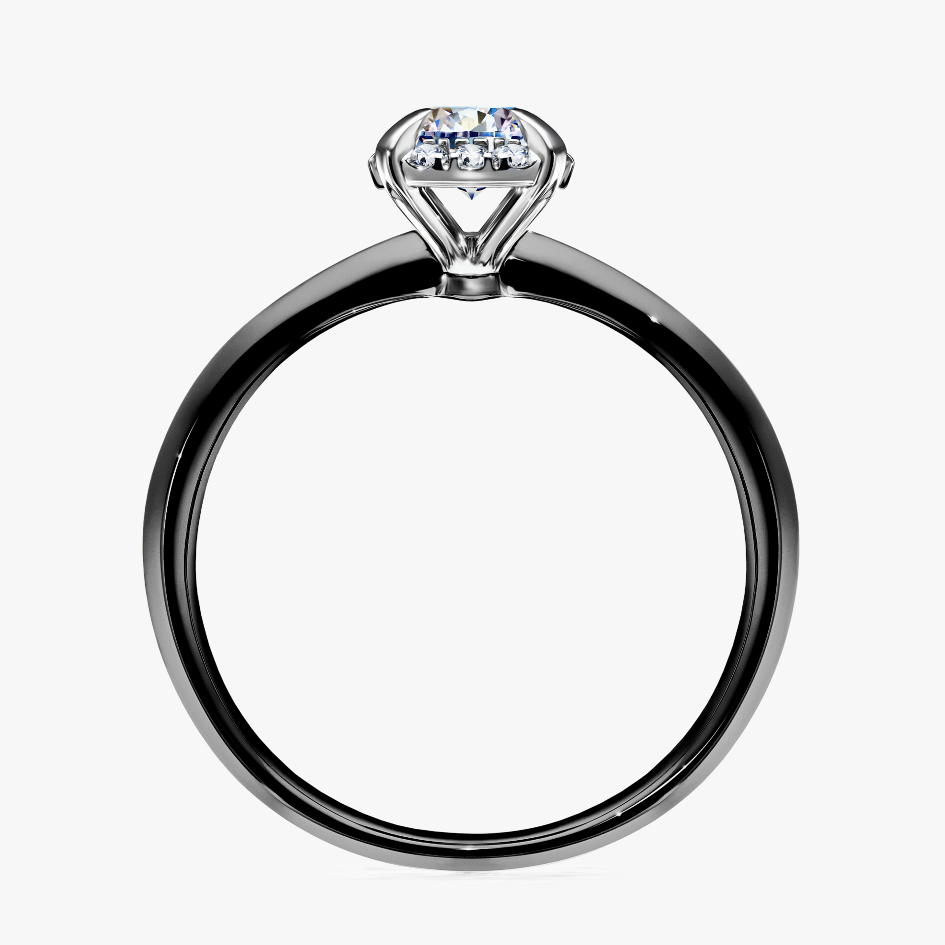 Pierścionek zaręczynowy My Beauty z czarnego złota z diamentem naturalnym 0,62ct