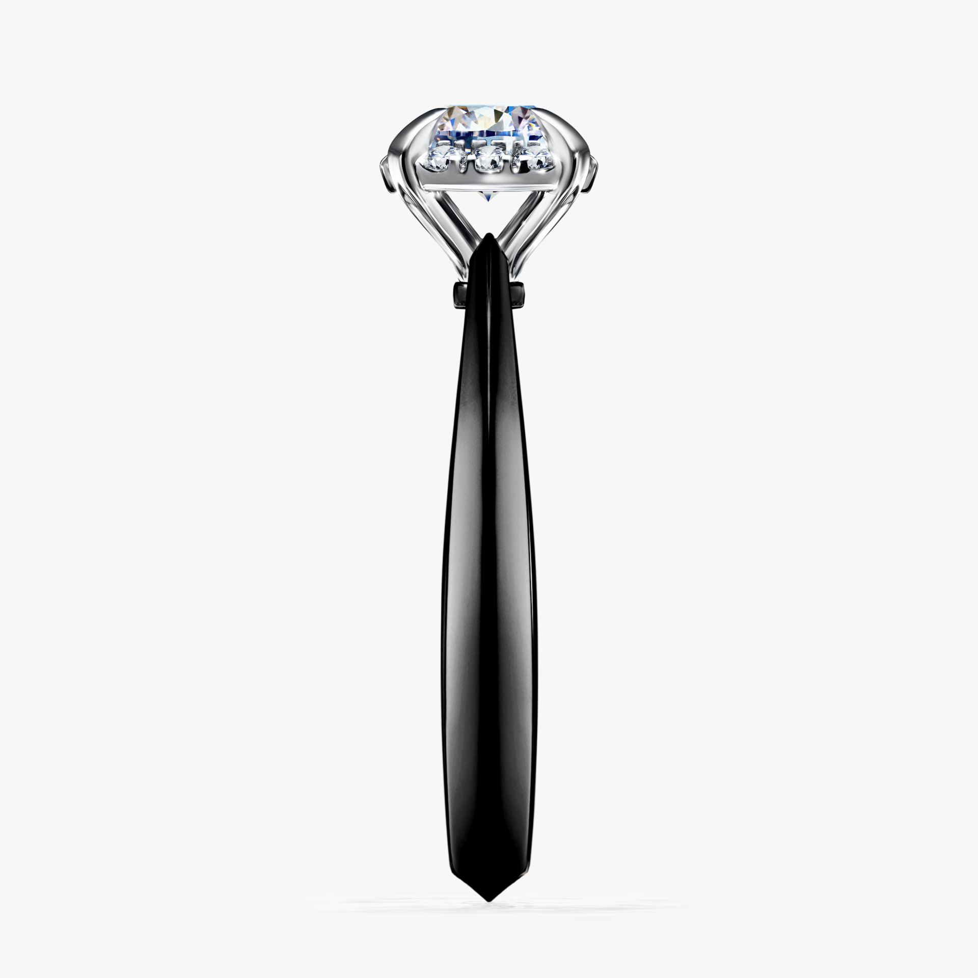 Pierścionek zaręczynowy My Beauty z czarnego złota z diamentem naturalnym 0,62ct