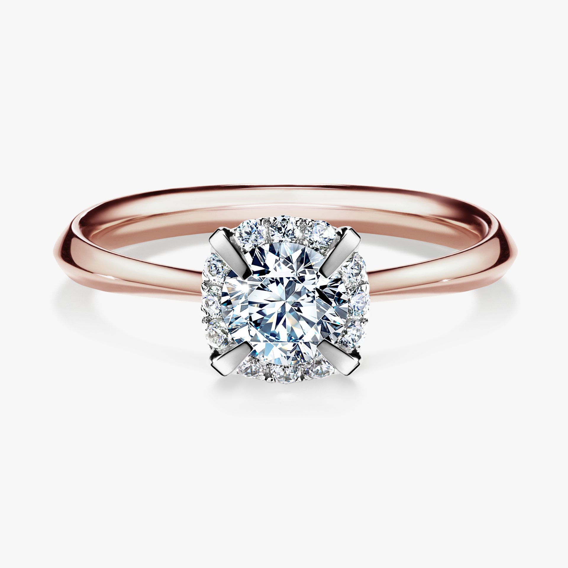 Pierścionek zaręczynowy My Beauty z różowego złota z diamentem naturalnym 0,62ct