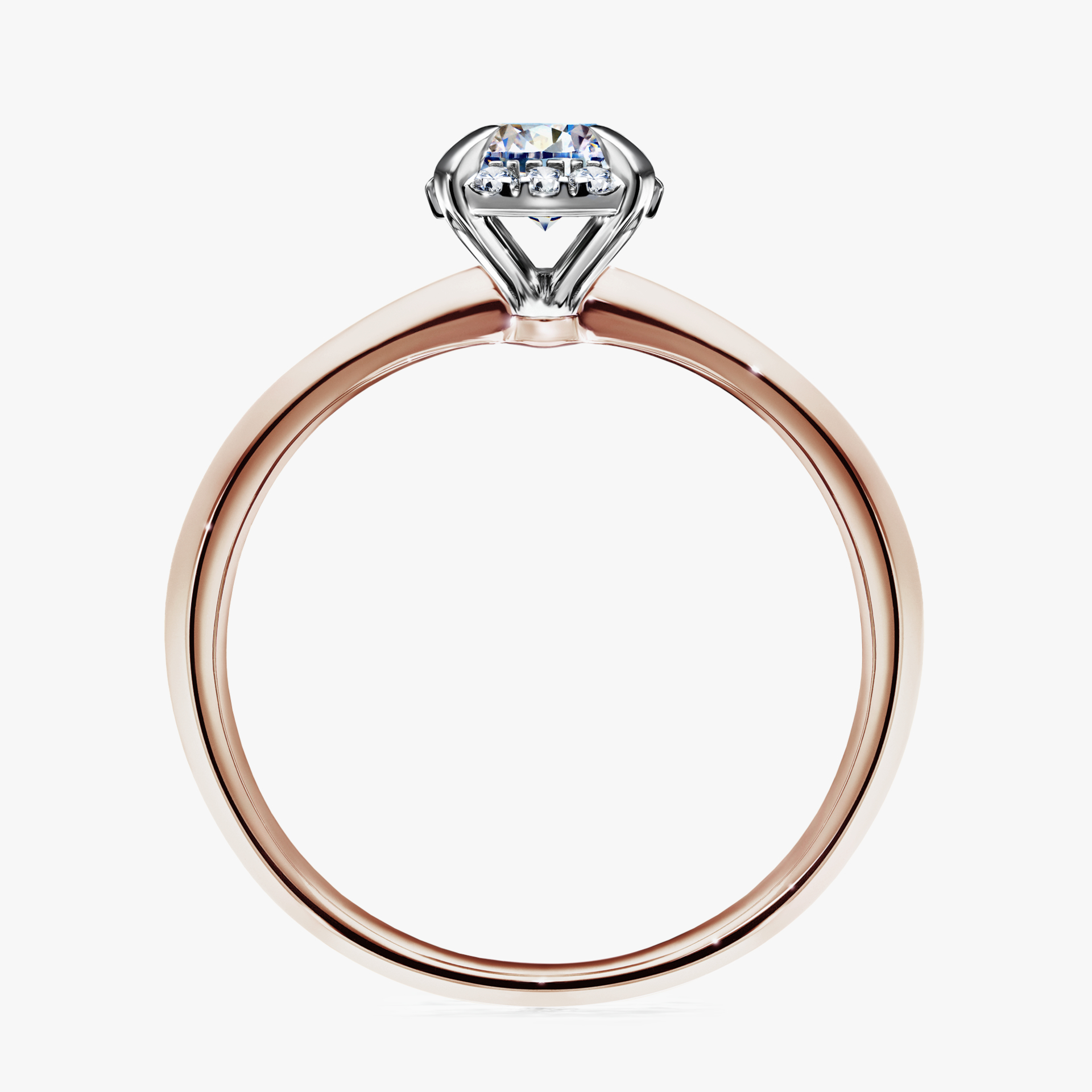 Pierścionek zaręczynowy My Beauty z różowego złota z diamentem naturalnym 0,62ct