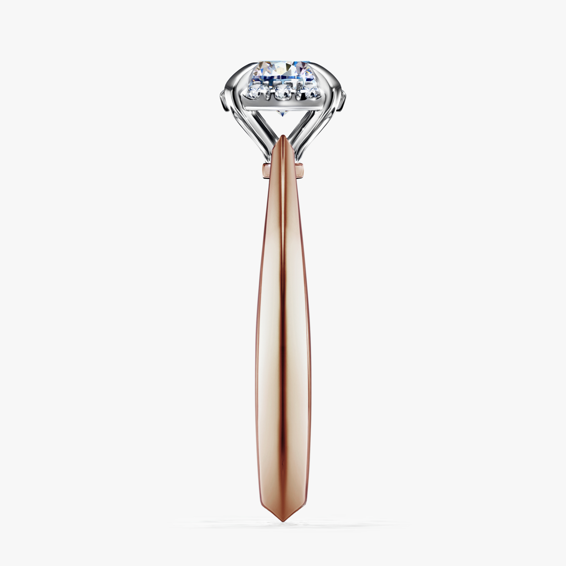 Pierścionek zaręczynowy My Beauty z różowego złota z diamentem naturalnym 0,62ct