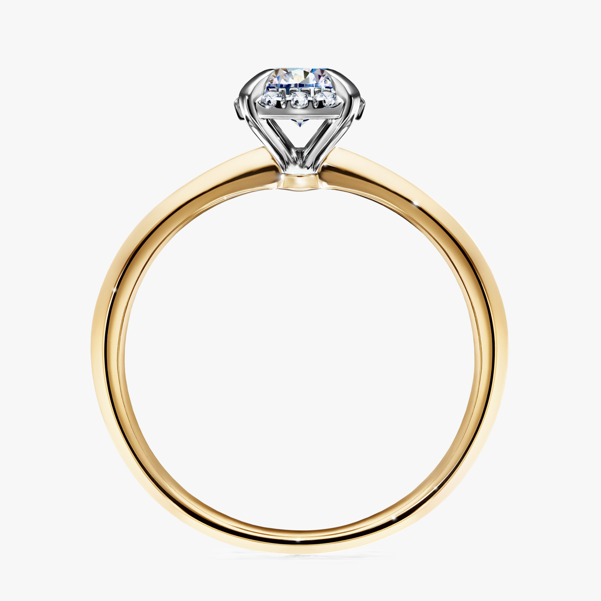 Pierścionek zaręczynowy My Beauty z żółtego złota z diamentem naturalnym 0,62ct
