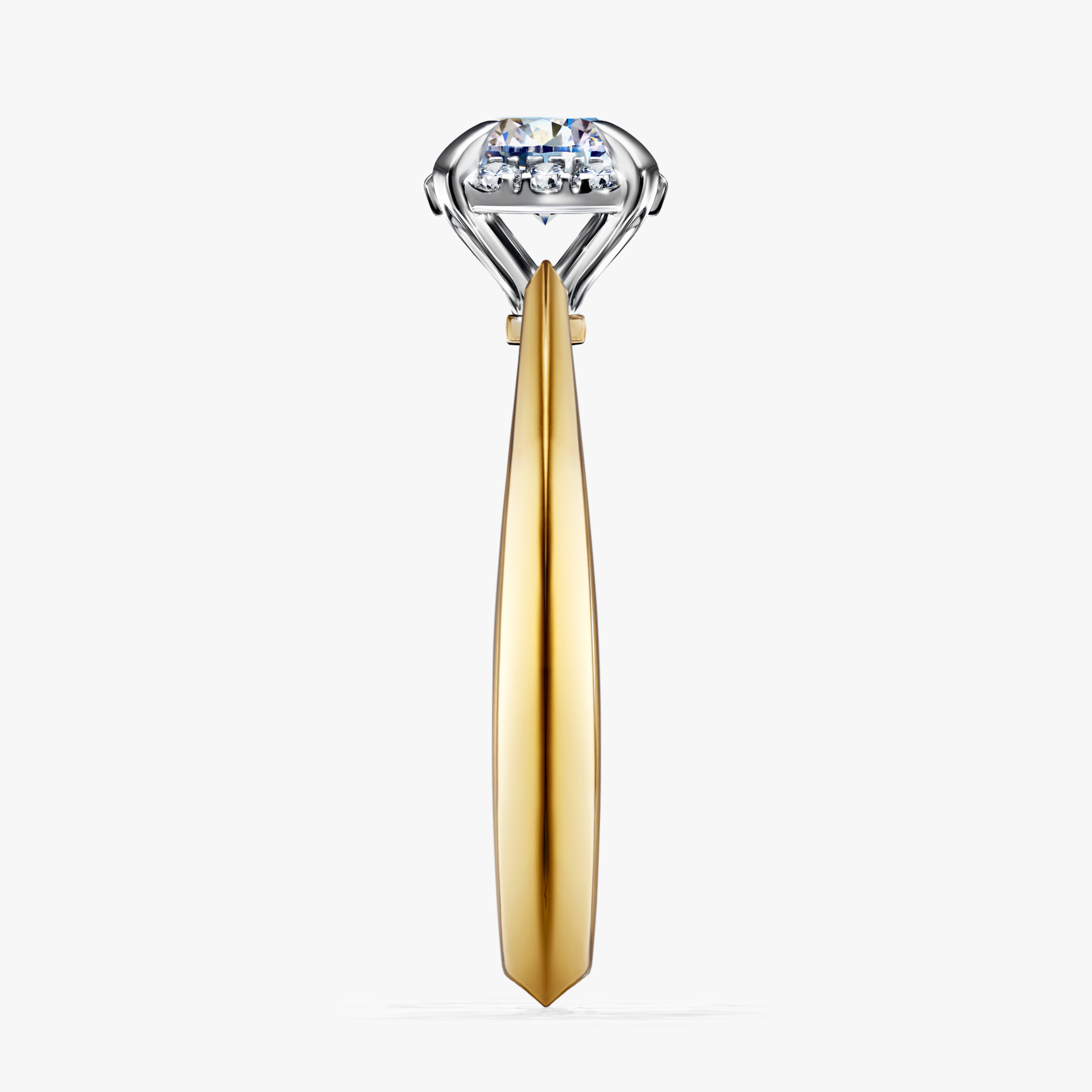 Pierścionek zaręczynowy My Beauty z żółtego złota z diamentem naturalnym 0,62ct