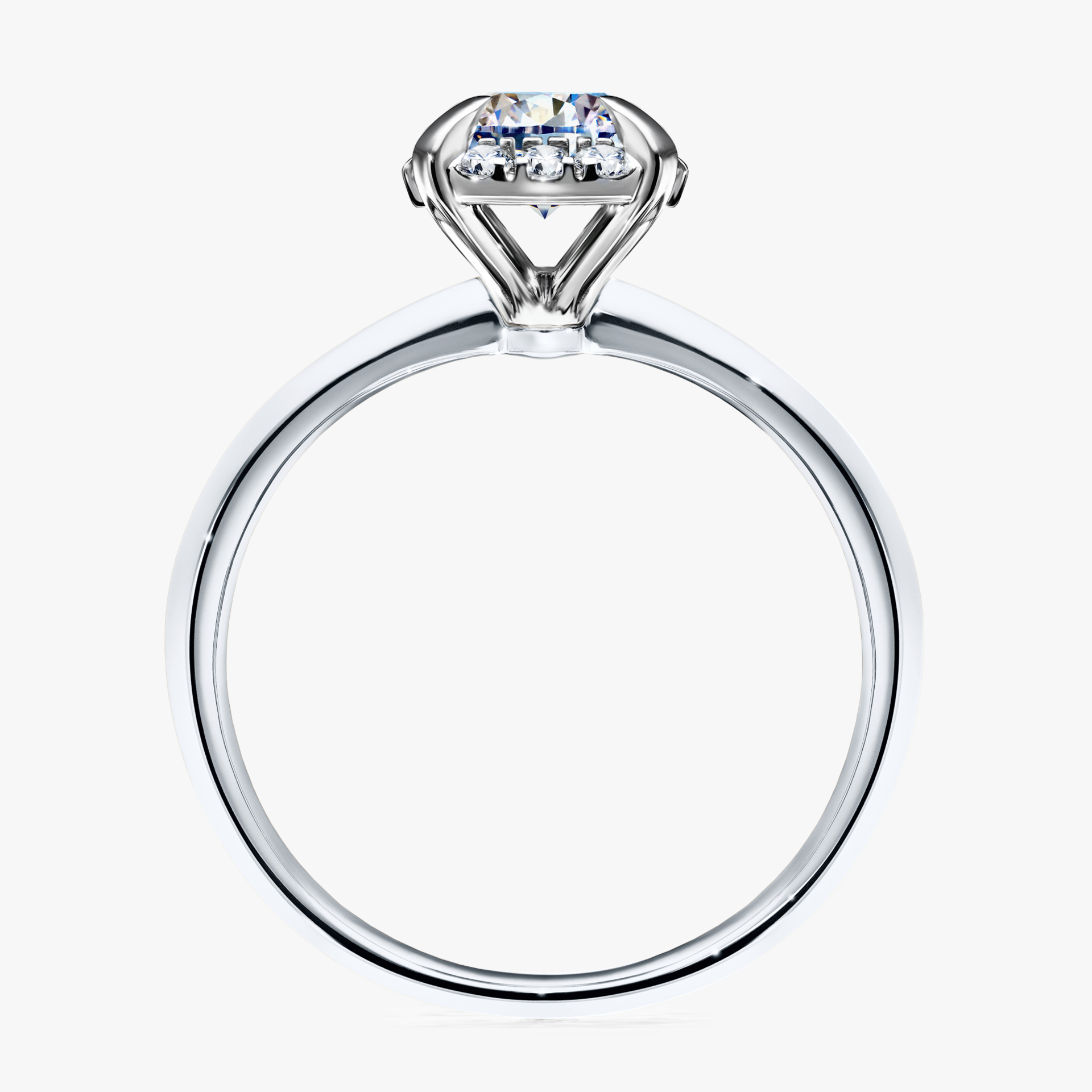 Pierścionek zaręczynowy My Beauty z białego złota z diamentem laboratoryjnym 0,98ct