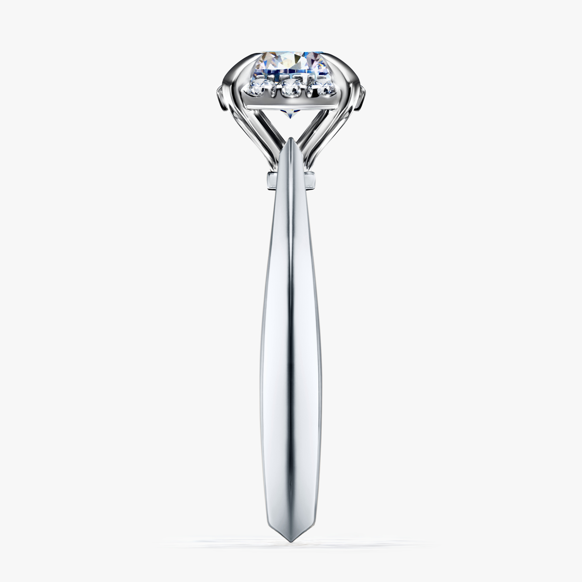 Pierścionek zaręczynowy My Beauty z białego złota z diamentem laboratoryjnym 0,98ct