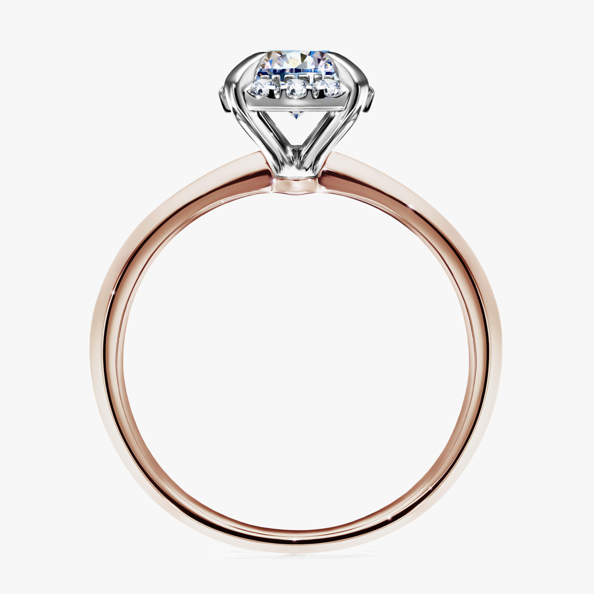 Pierścionek zaręczynowy My Beauty z różowego złota z diamentem naturalnym 0,98ct