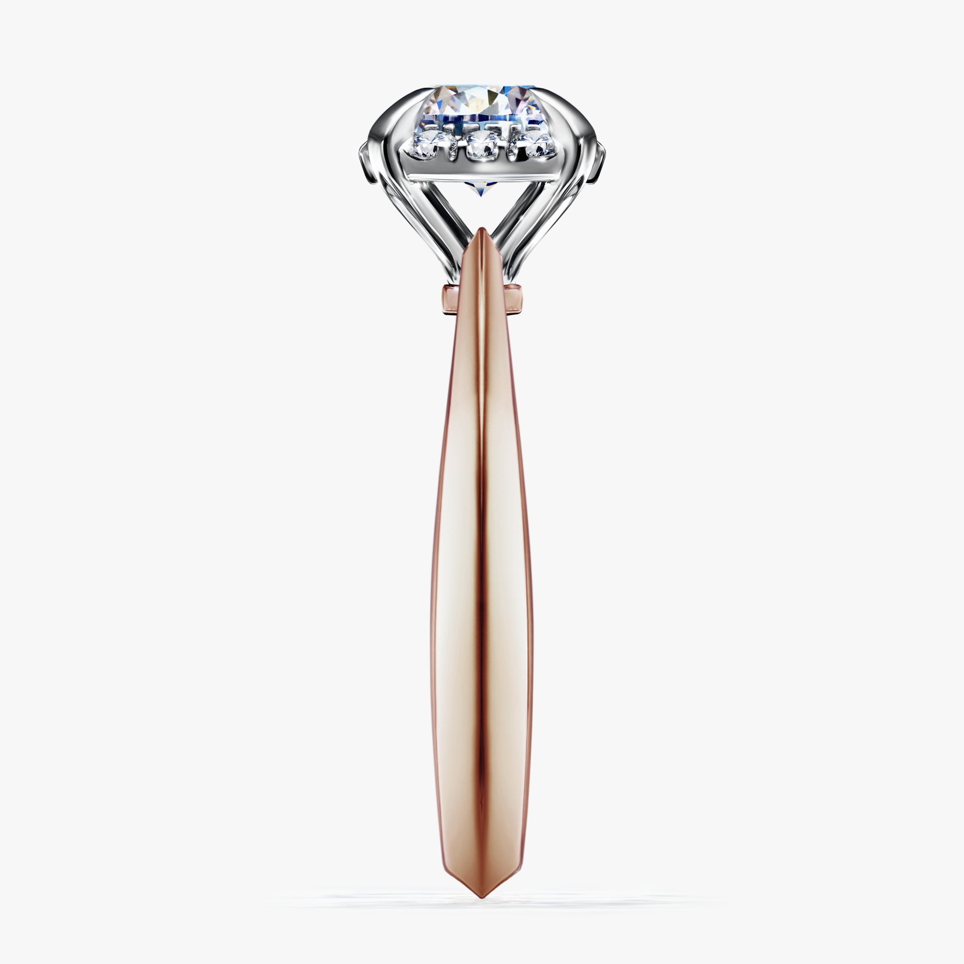 Pierścionek zaręczynowy My Beauty z różowego złota z diamentem naturalnym 0,98ct