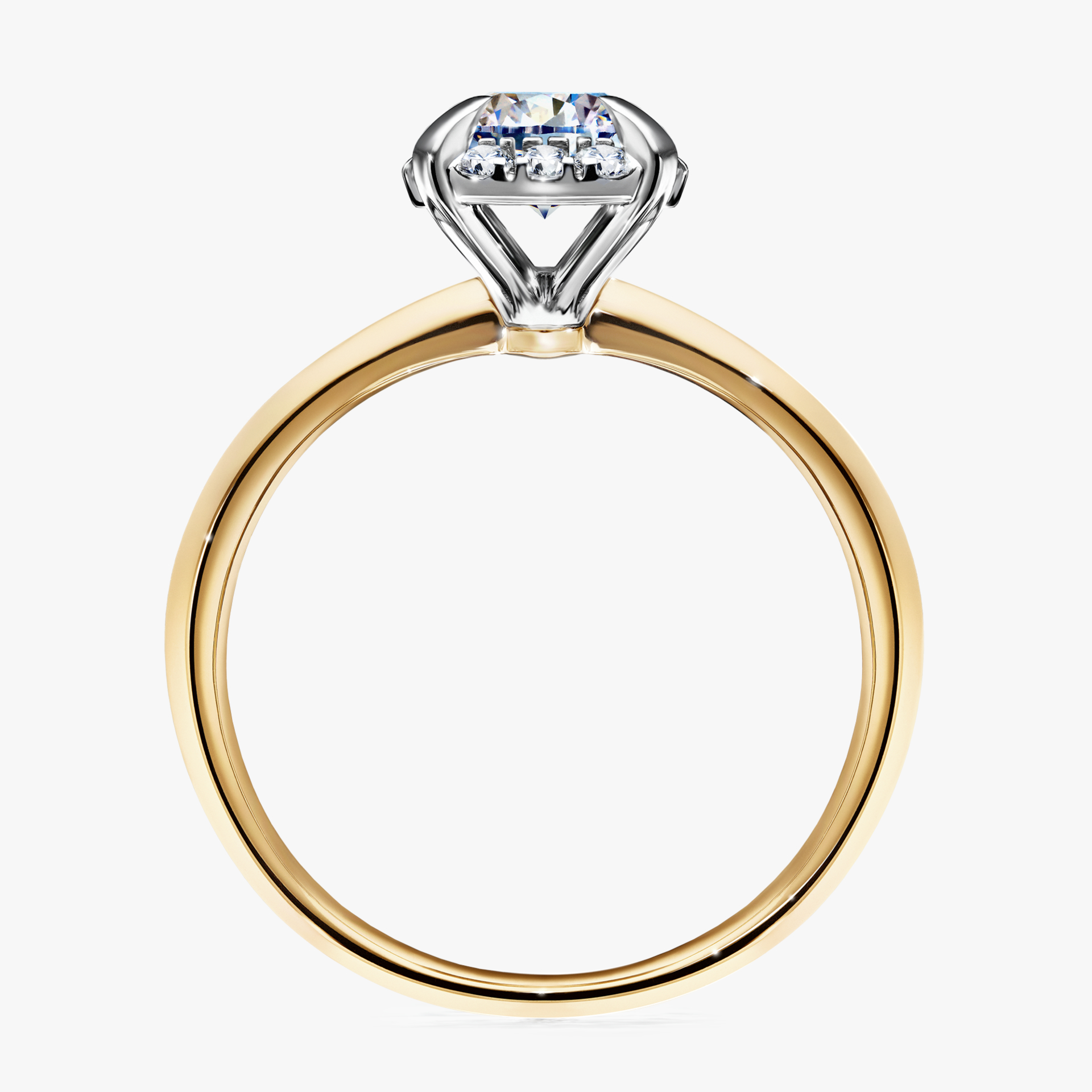 Pierścionek zaręczynowy My Beauty z żółtego złota z diamentem naturalnym 0,98ct