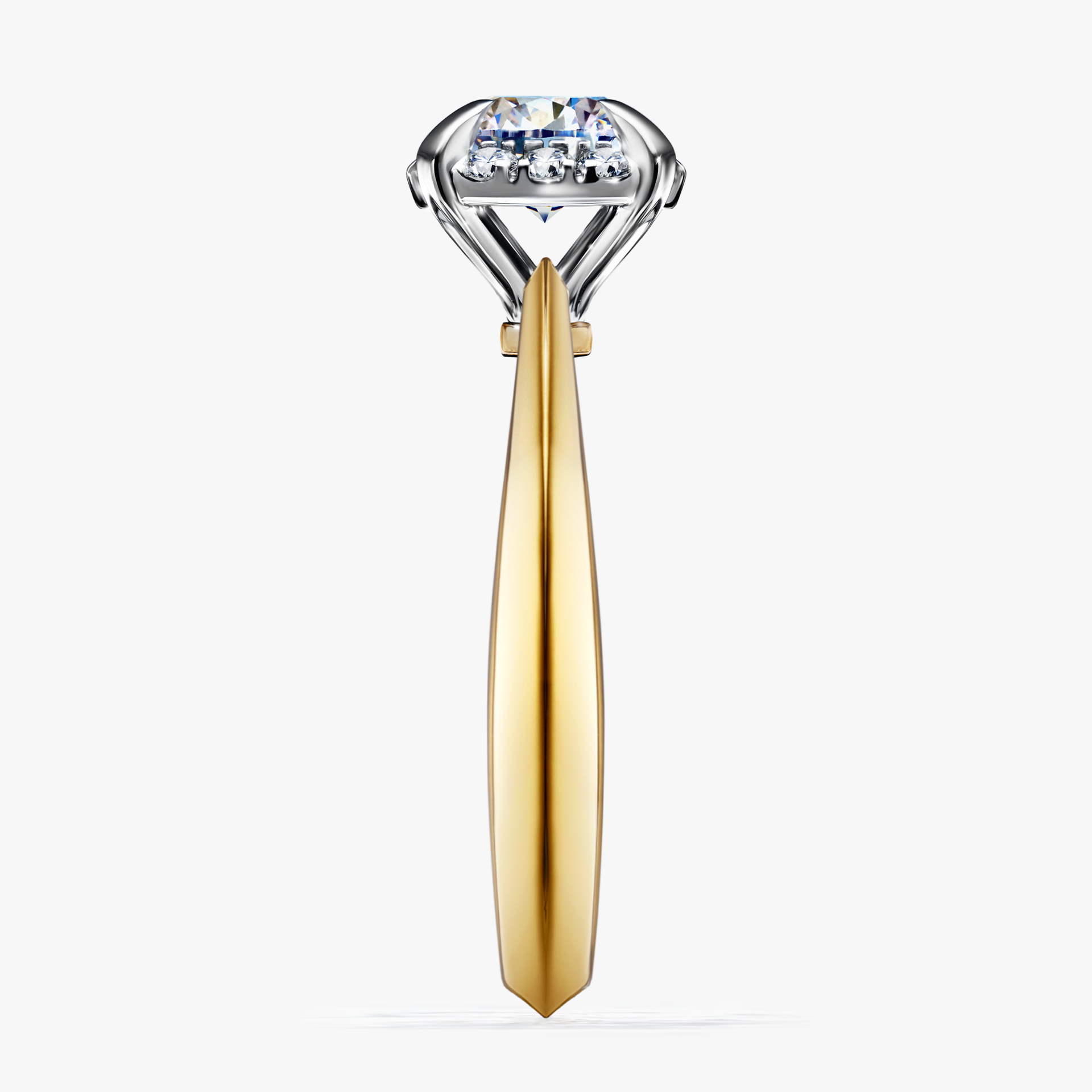 Pierścionek zaręczynowy My Beauty z żółtego złota z diamentem naturalnym 0,98ct