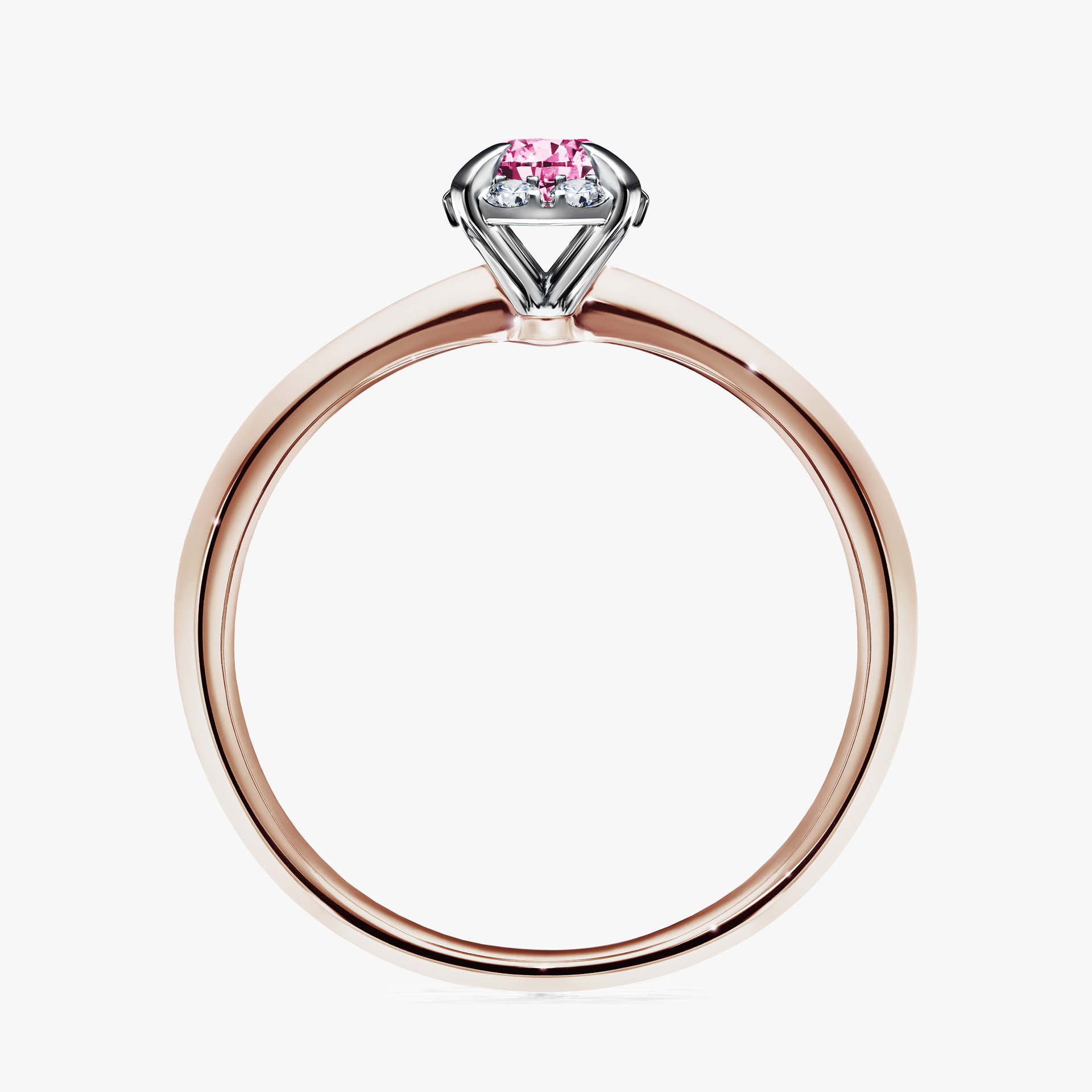 Pierścionek zaręczynowy My Beauty z różowego złota z różowym diamentem 0,33ct