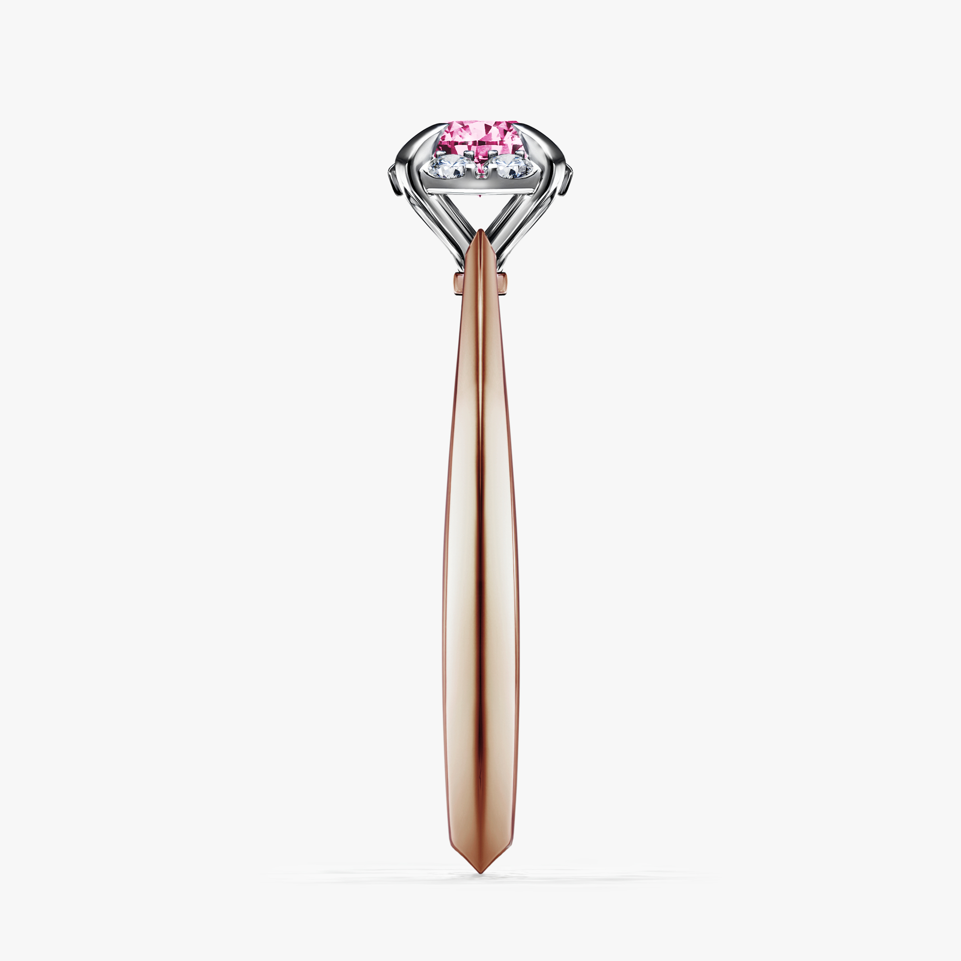 Pierścionek zaręczynowy My Beauty z różowego złota z różowym diamentem 0,33ct