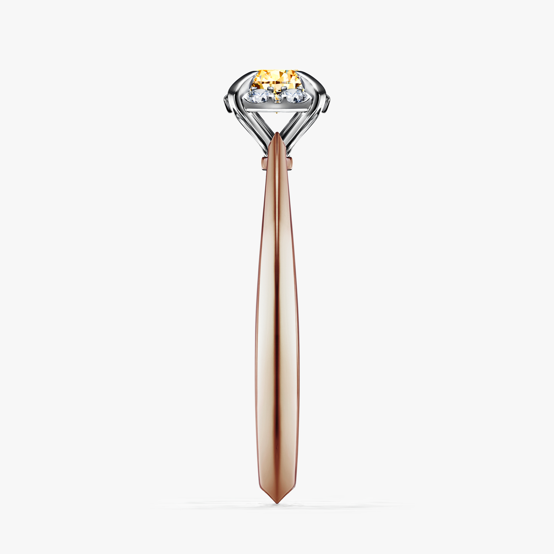 Pierścionek zaręczynowy My Beauty z różowego złota z żółtym diamentem 0,33ct